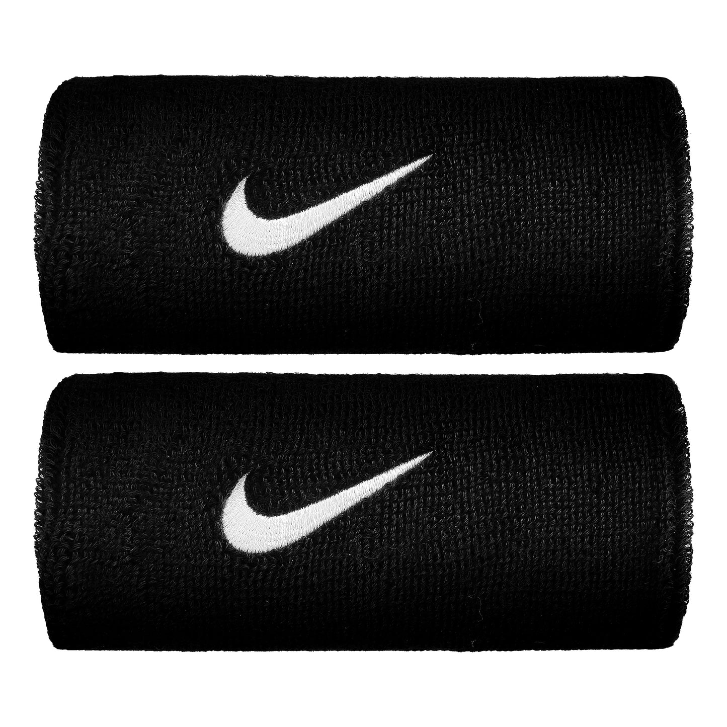 Nike Swoosh Doublewide Wristband 2 Pack-Black,White Nike Swoosh Doublewide Wristband 2 Pack-Black,White