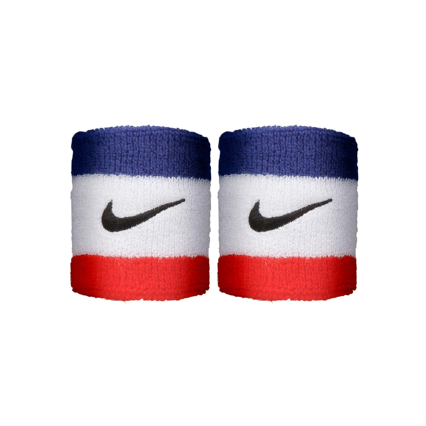 Nike Swoosh Wristband 2 Pack short - white, blue Nike Swoosh Wristband 2 Pack short - white, blue