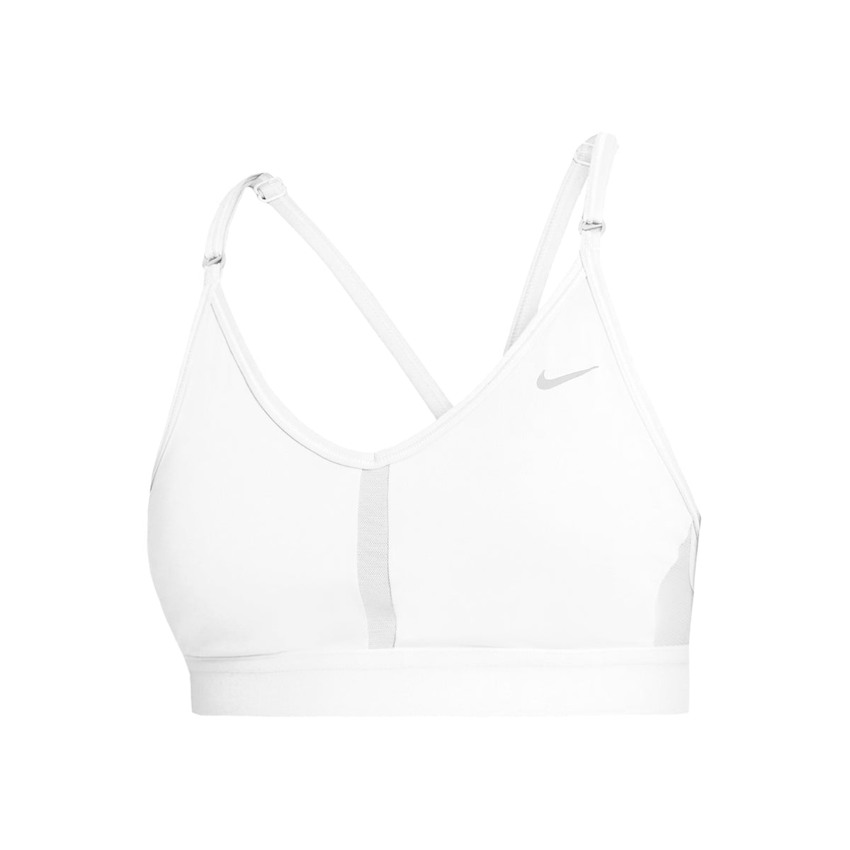 Nike Dri-Fit Indy V-Neck Sports bras Women - white, grey Nike Dri-Fit Indy V-Neck Sports bras Women - white, grey