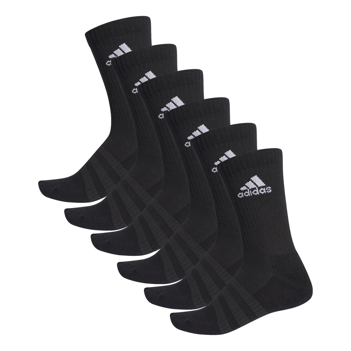 adidas Cush Crew Sports socks 6 Pack Unisex - black, white adidas Cush Crew Sports socks 6 Pack Unisex - black, white