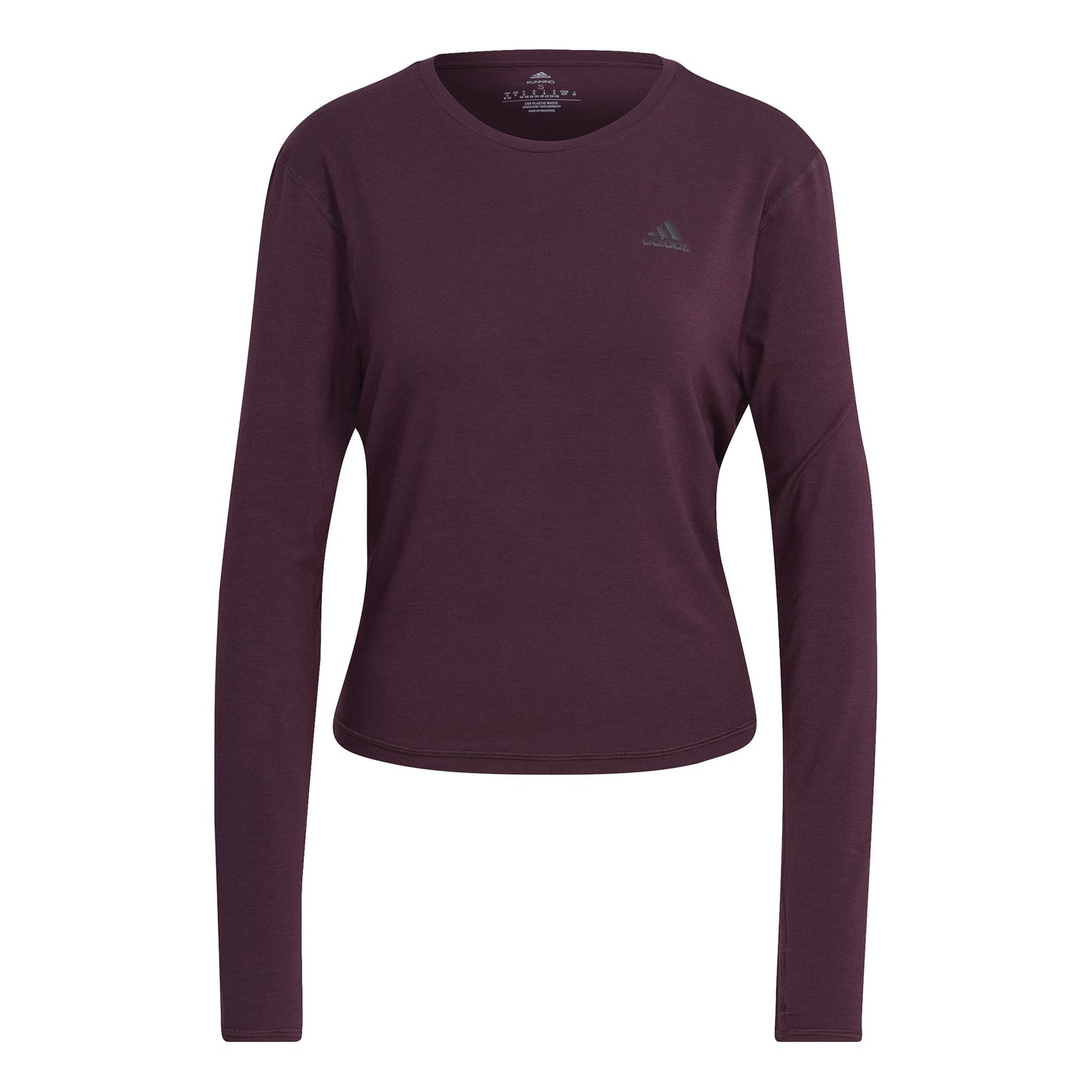 adidas RI 3 Stripes Made With Nature Long Sleeve Women-Berry adidas RI 3 Stripes Made With Nature Long Sleeve Women-Berry