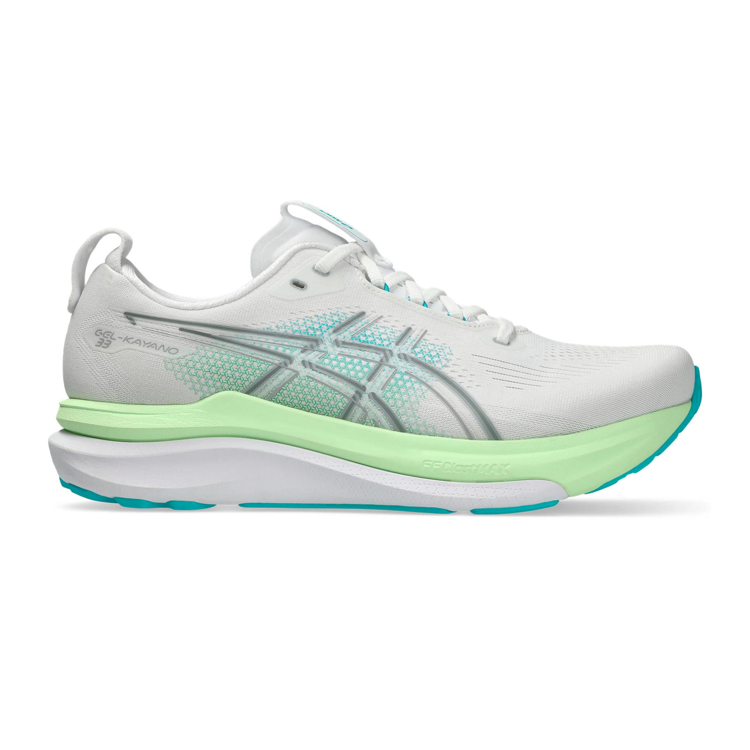 GEL-KAYANO 33 Stability running shoe Men - white, turquoise