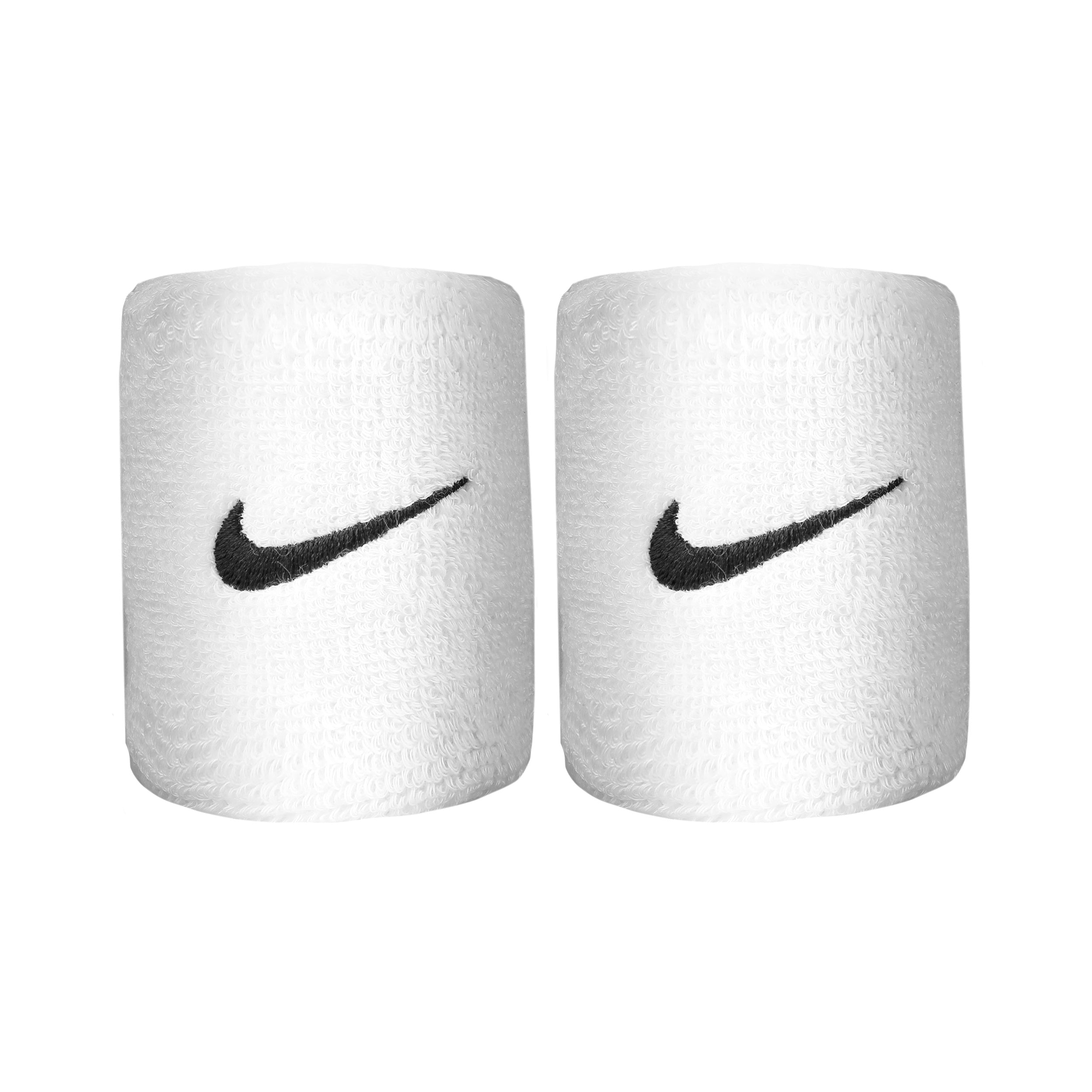 Nike Swoosh Schweißband 2er Pack kurz - weiß, schwarz