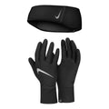 Essential Running Set Stirnband + Running gloves Women-black,silver