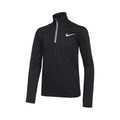 Dri-Fit Poly+ 1/4 Zip Longsleeve Jungen - schwarz,