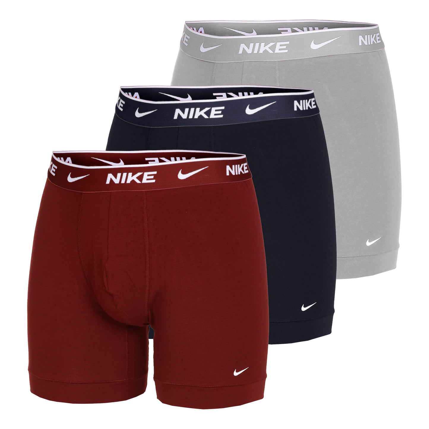 Nike Everyday Cotton Stretch Boxer shorts 3 Pack Men - dark red, dark green