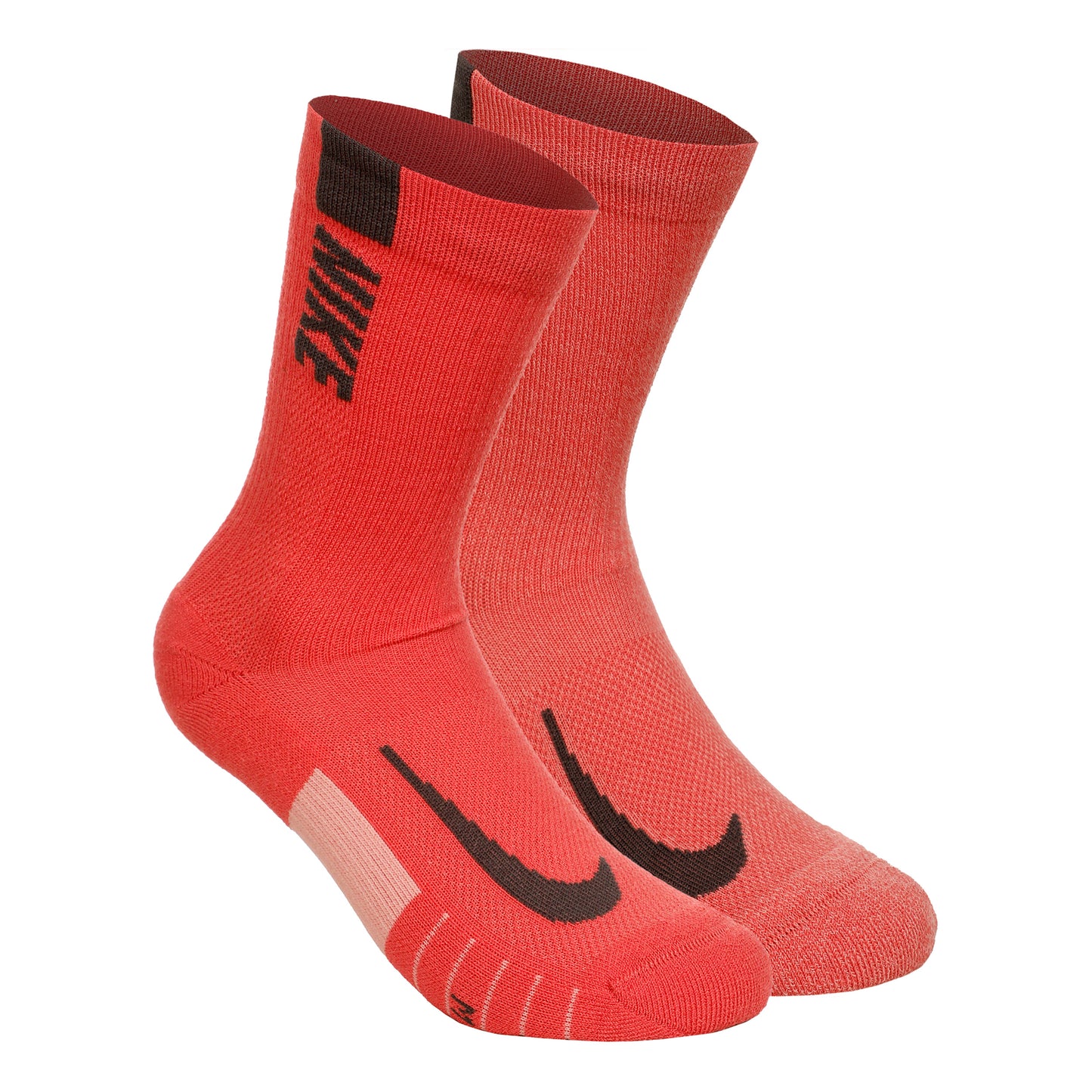 Nike Dri-Fit Multiplier Crew Sports socks 2 Pack Unisex - multicoloured, coral