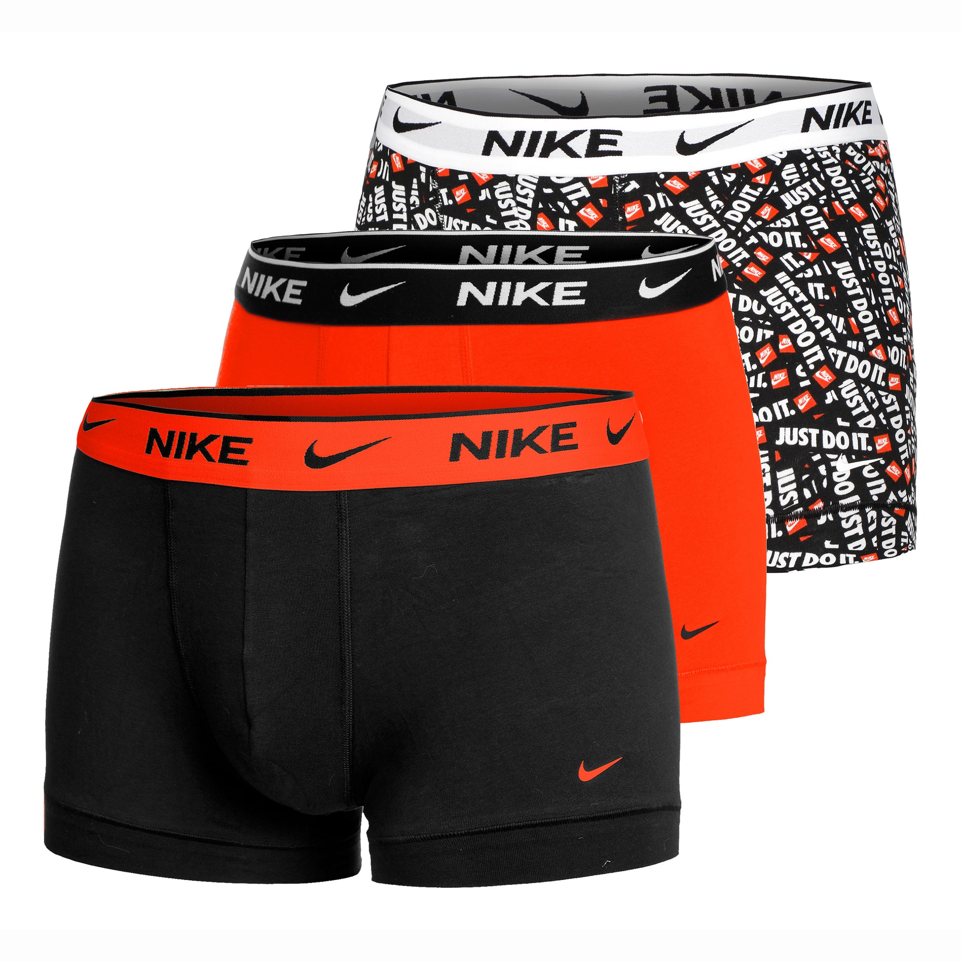 Nike Everyday Stretch Trunk Boxer shorts 3 Pack Men - neon red, multicoloured