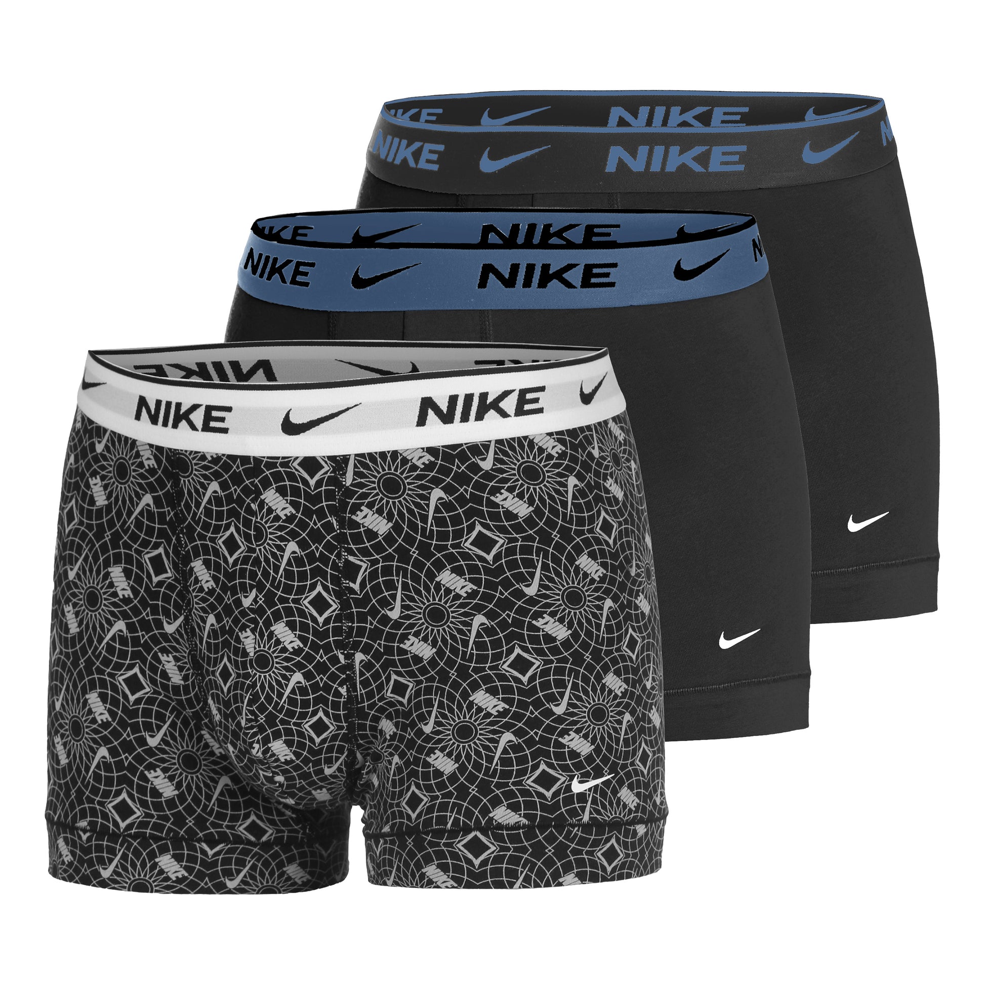 Nike Everyday Stretch Trunk Boxer shorts 3 Pack Men - dark grey, black