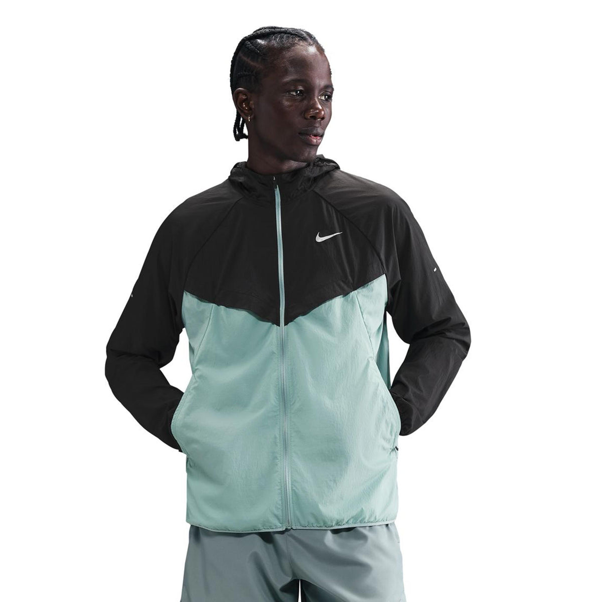 Nike Stride Running jacket Men - black, turquoise