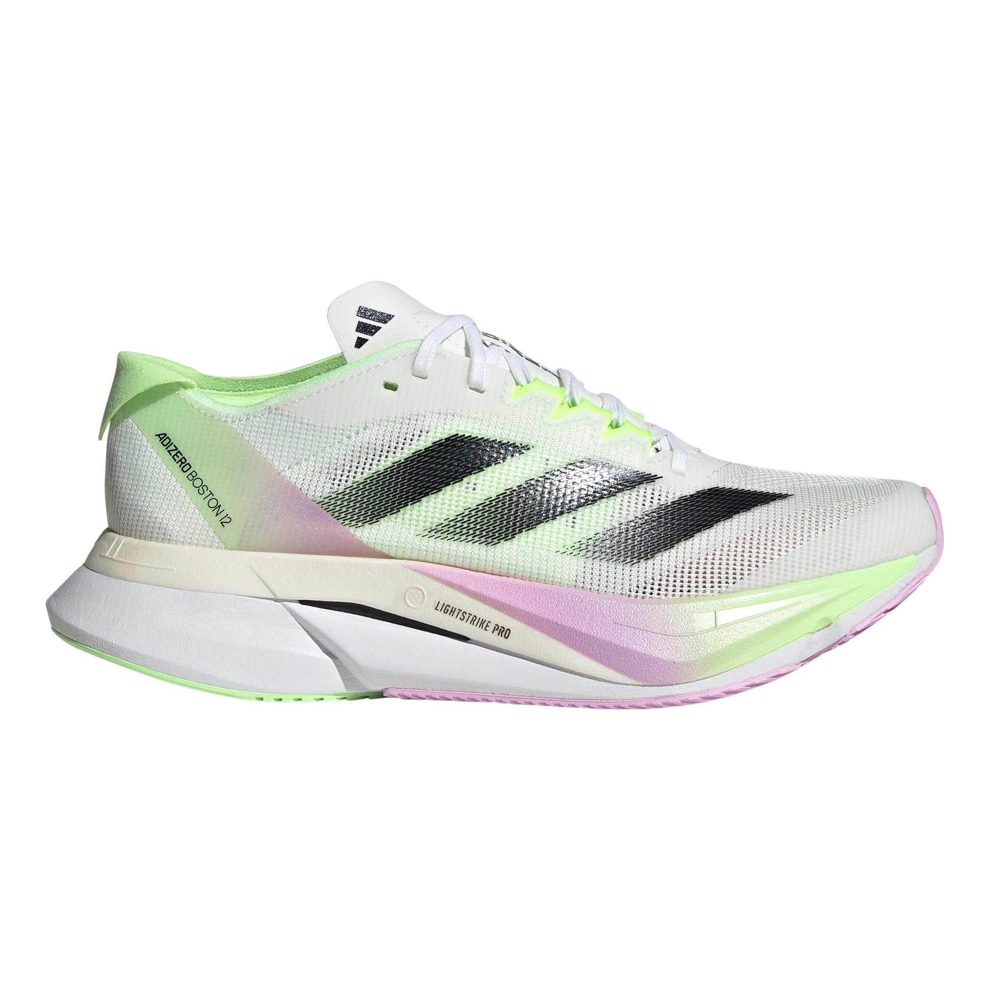 adidas Adizero Boston 12 Competition running shoe Women - white, light green