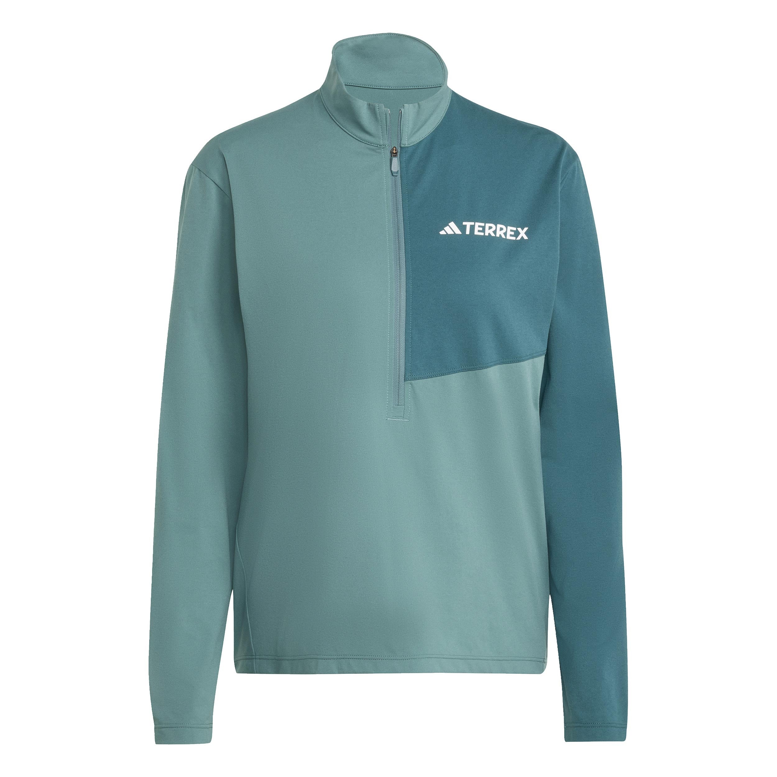 adidas Terrex MT Half-Zip Laufshirt Damen-Dunkelgrün,Grün