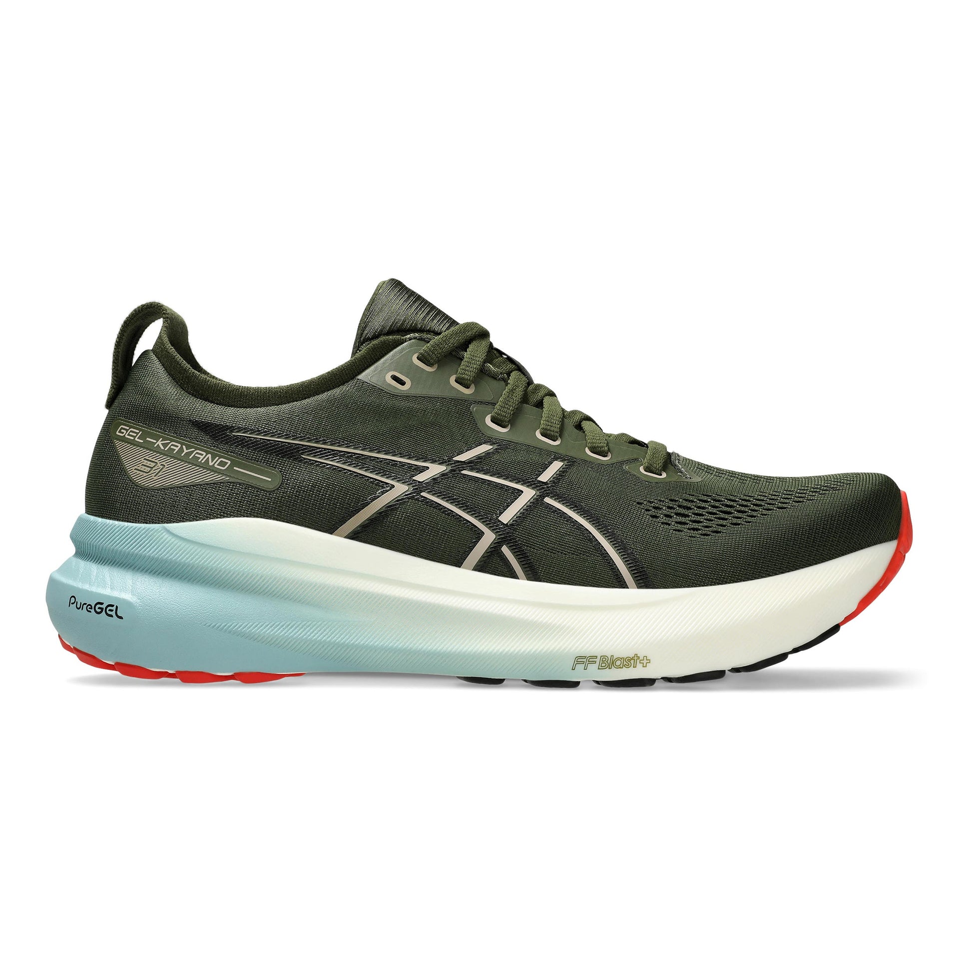 ASICS Gel-Kayano 31 Stability running shoe Men - dark green, black