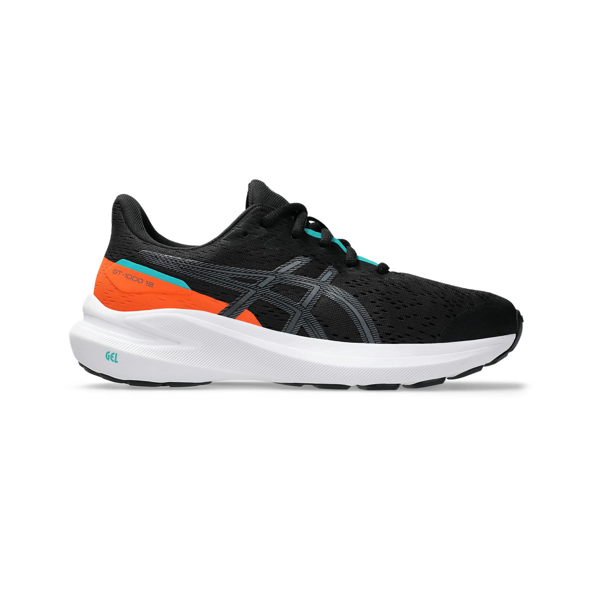 ASICS GT-1000 13 GS Stability Running Shoe Kids-Black,Grey