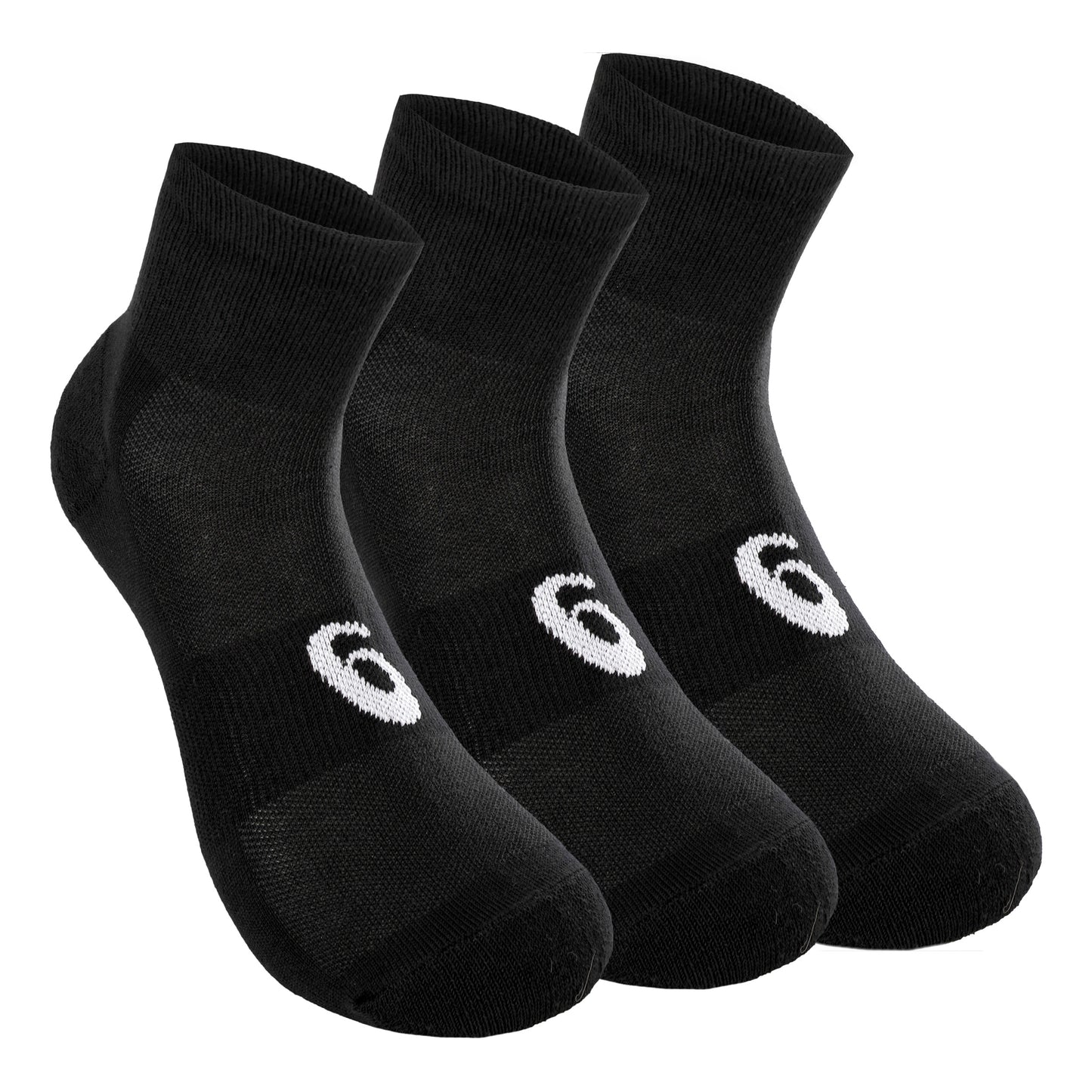 ASICS Quarter Sports Socks 3 Pack-Black,White