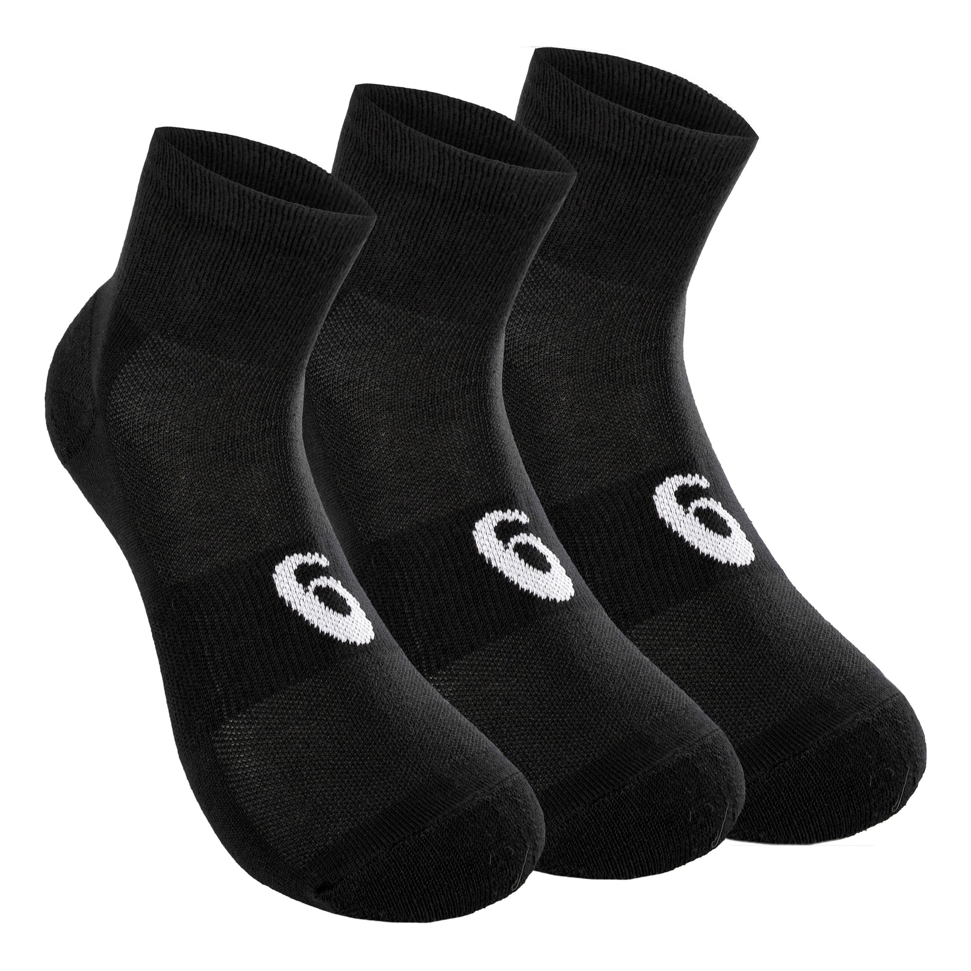 ASICS Quarter Sports Socks 3 Pack-Black,White