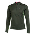 Winter Run Half-Zip Midlayer Running top Women - dark green,