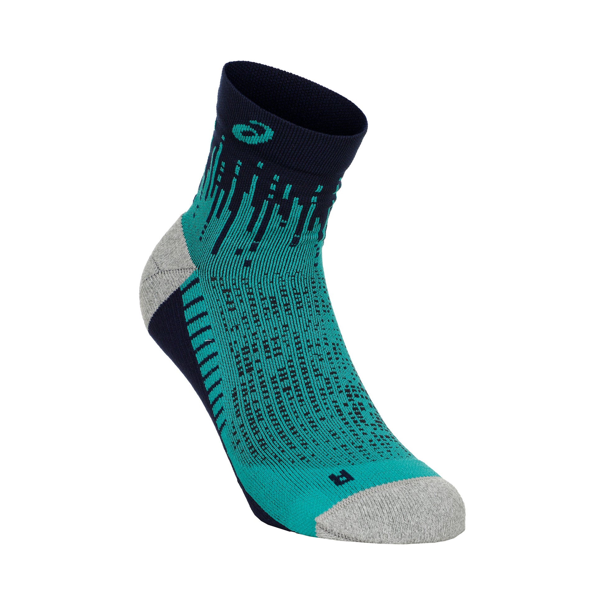 ASICS Performance Run Quarter Running socks Unisex - petrol, dark blue