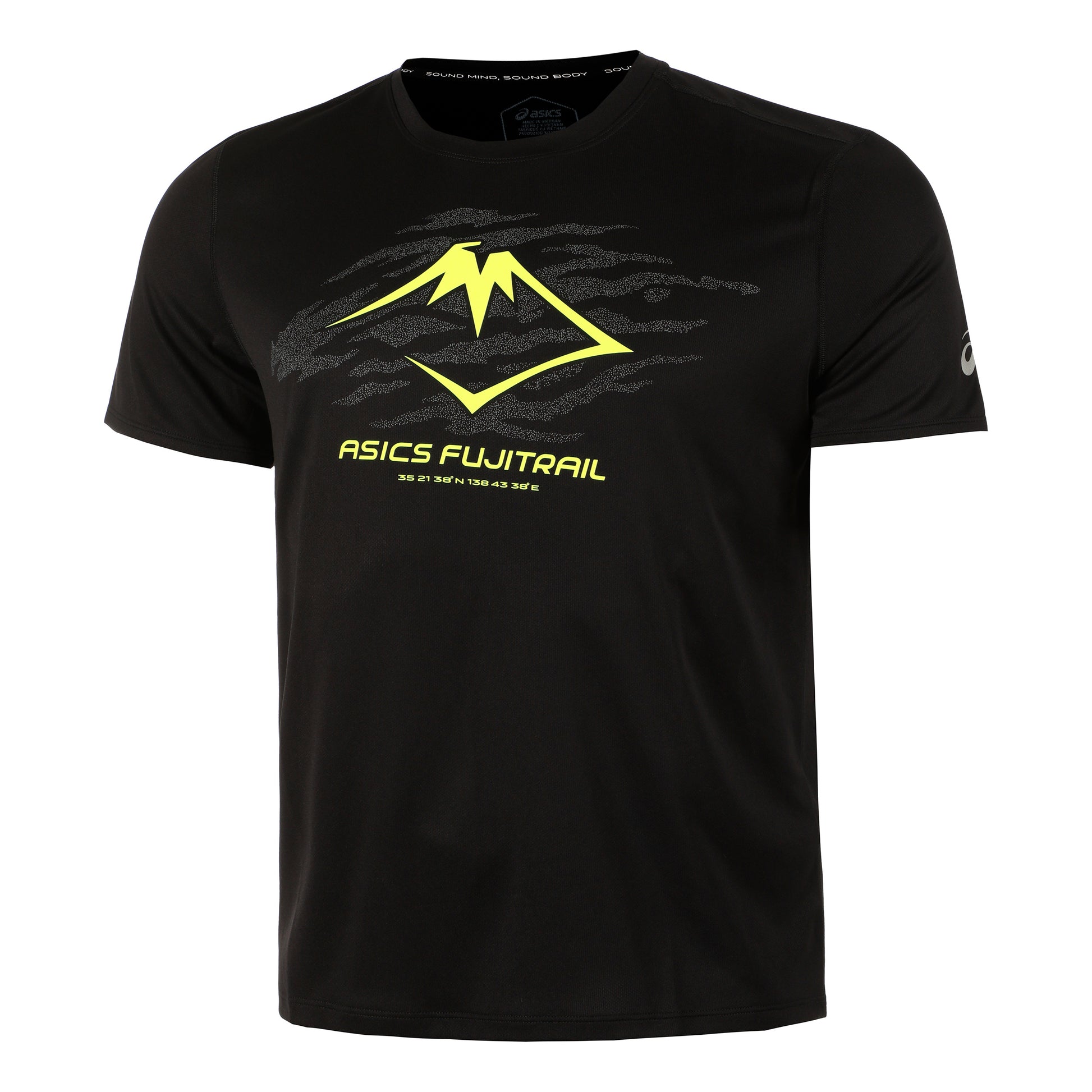 ASICS Fujitrail Logo Running shirt Men - black, yellow