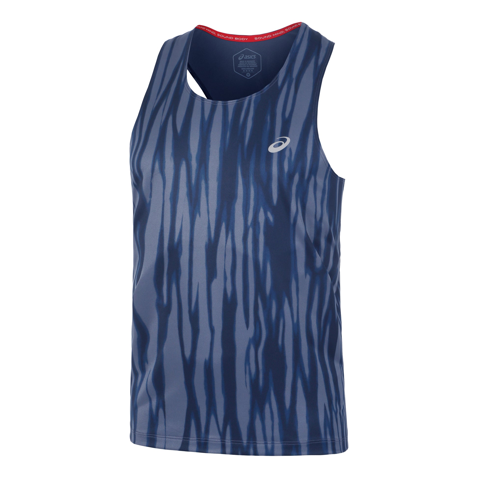 ASICS Road AOP Running shirt Men - dark blue,