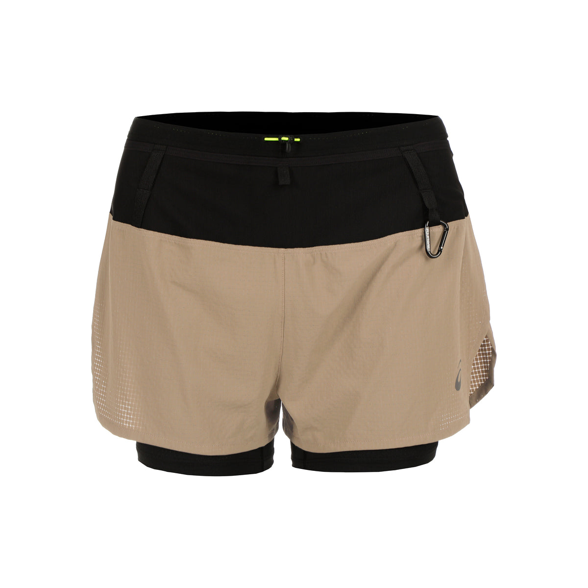 ASICS Fujitrail 2in1 Running shorts Women - beige, black