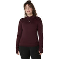 Road Winter Seamless Laufshirt Damen-dunkelrot