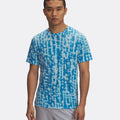 Launch Printed Running Shirt Men-Blue,Light Blue