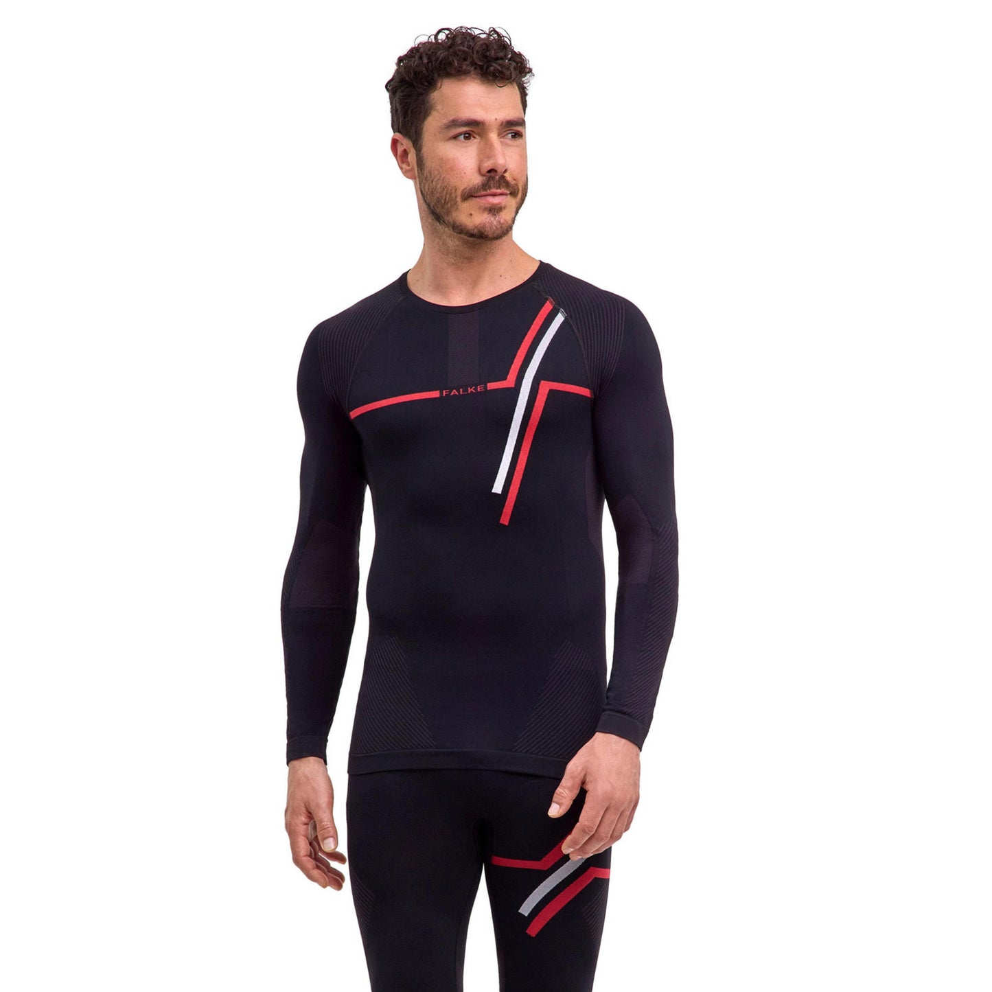 Falke Warm  130 Years Laufshirt Herren-schwarz