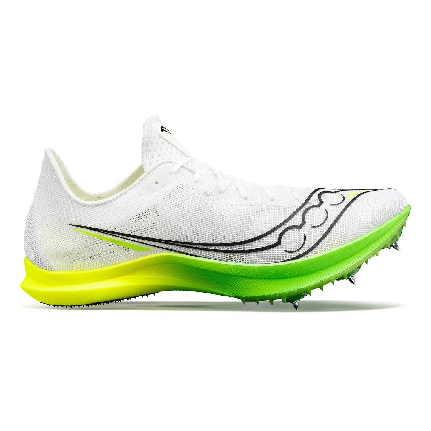 Saucony Endorphin Cheetah Spike Shoes-White,Neon Yellow