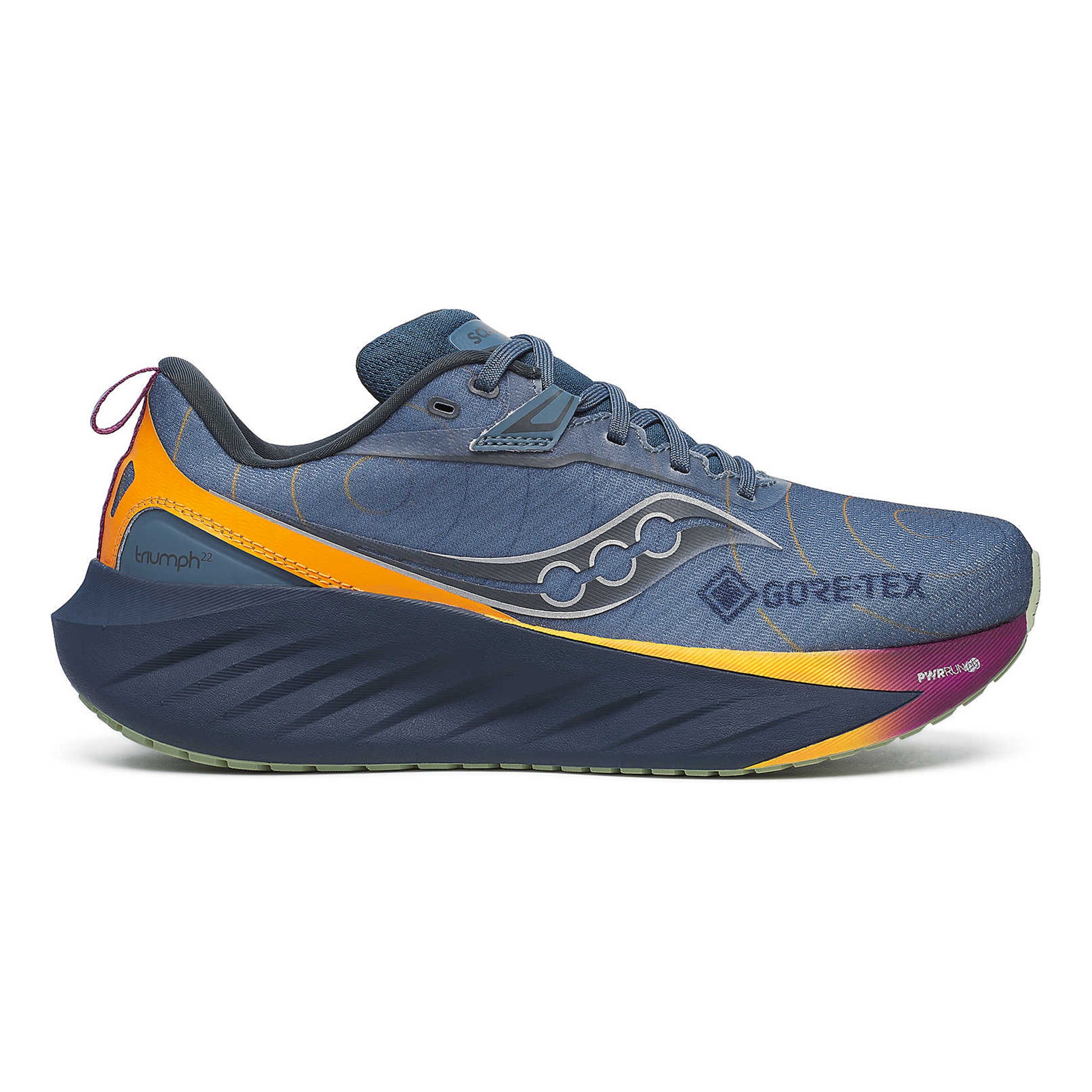 Saucony Triumph 22 GTX Neutralschuh Damen-Grau,Orange