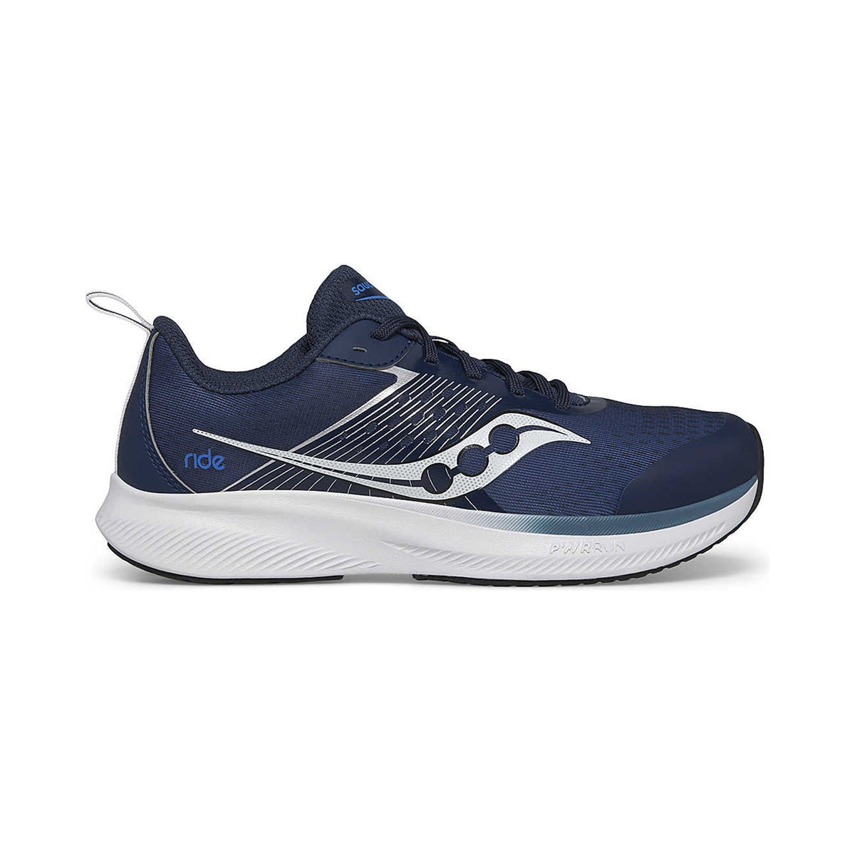 Saucony Ride KDZ Neutral Running Shoe Kids-Dark Blue,Silver
