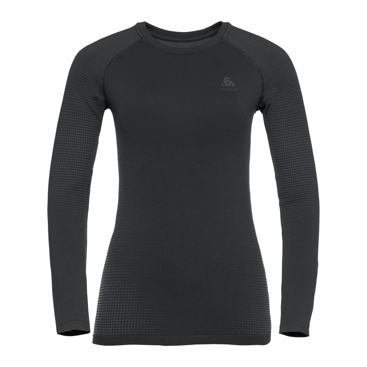 Odlo Performance Warm Eco BI Top Crew Neck Long Sleeve Women-Black,Anthracite