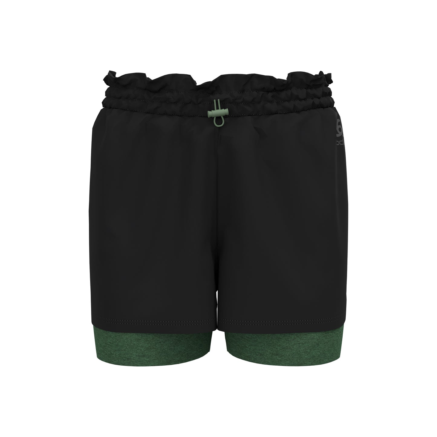 Odlo 2in1 Active 365 5in Running Shorts Women-Black,Dark Green