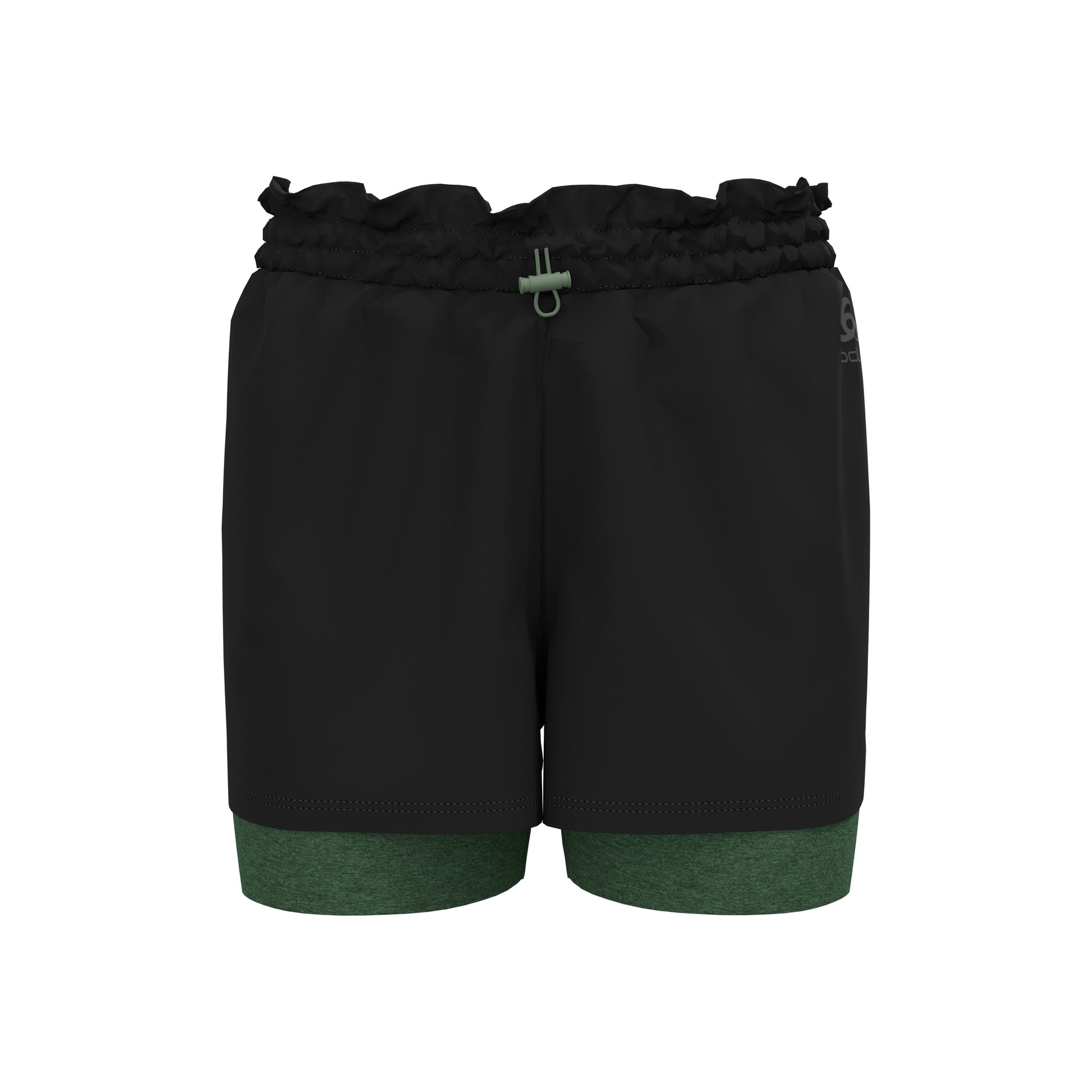Odlo 2in1 Active 365 5in Running Shorts Women-Black,Dark Green