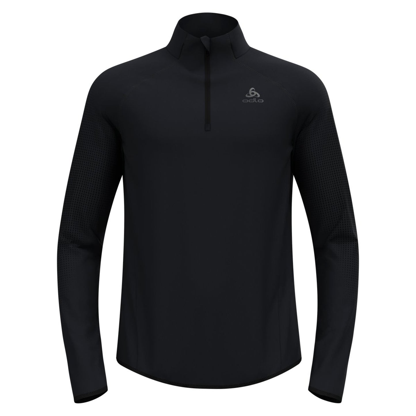 Odlo Zeroweight Warm Mid Layer 1/2 Zip Running Shirt Men-Black