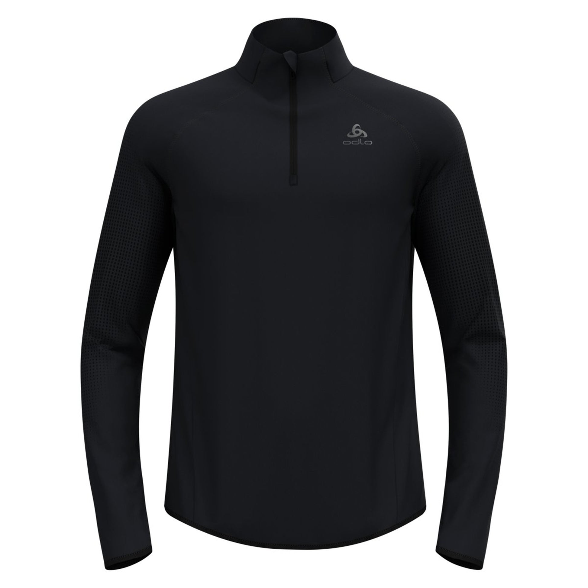 Odlo Zeroweight Warm Mid Layer 1/2 Zip Running Shirt Men-Black