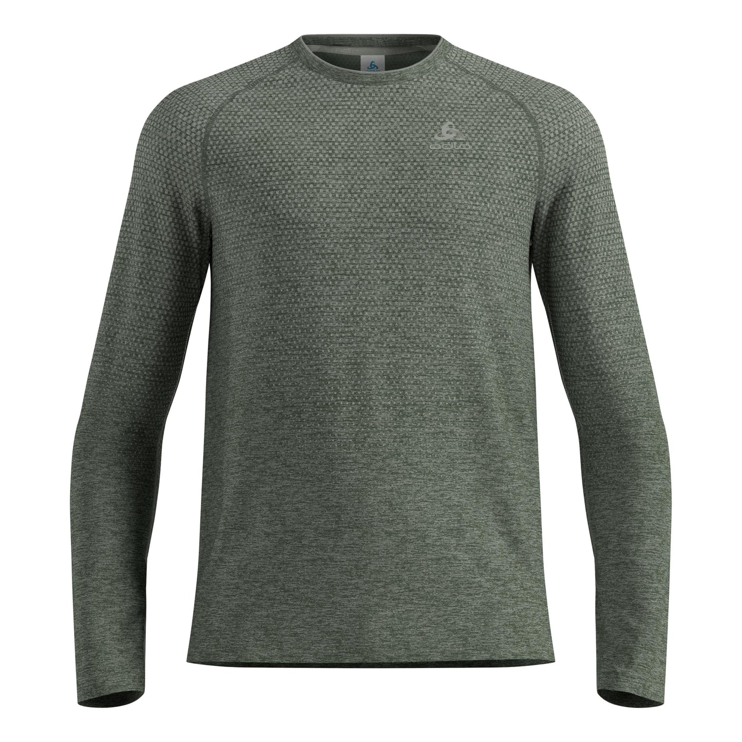 Odlo Essential Seamless Crew Neck Longsleeve Herren-oliv