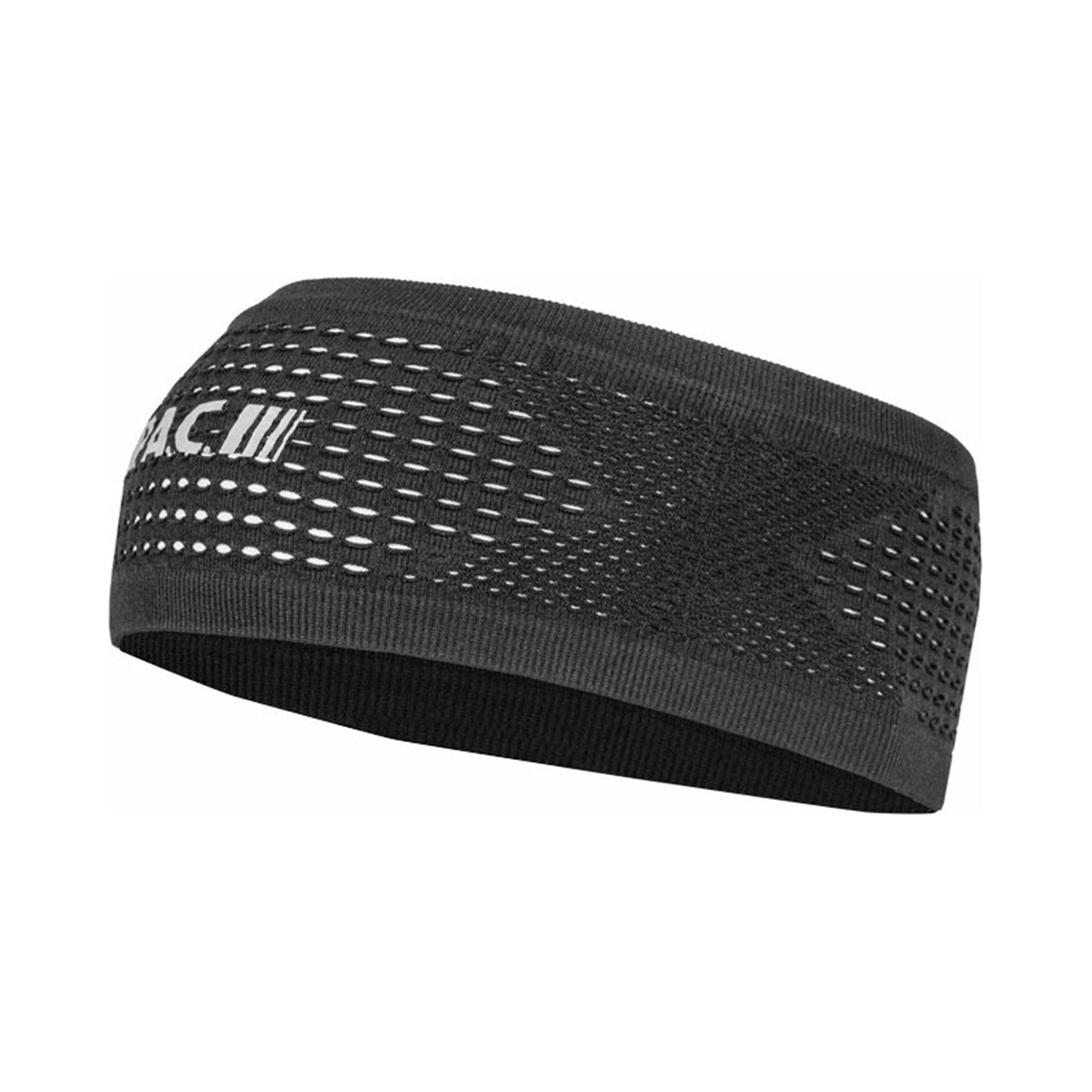 P.A.C. Recycled Seamless Mesh Headband-Black,Silver