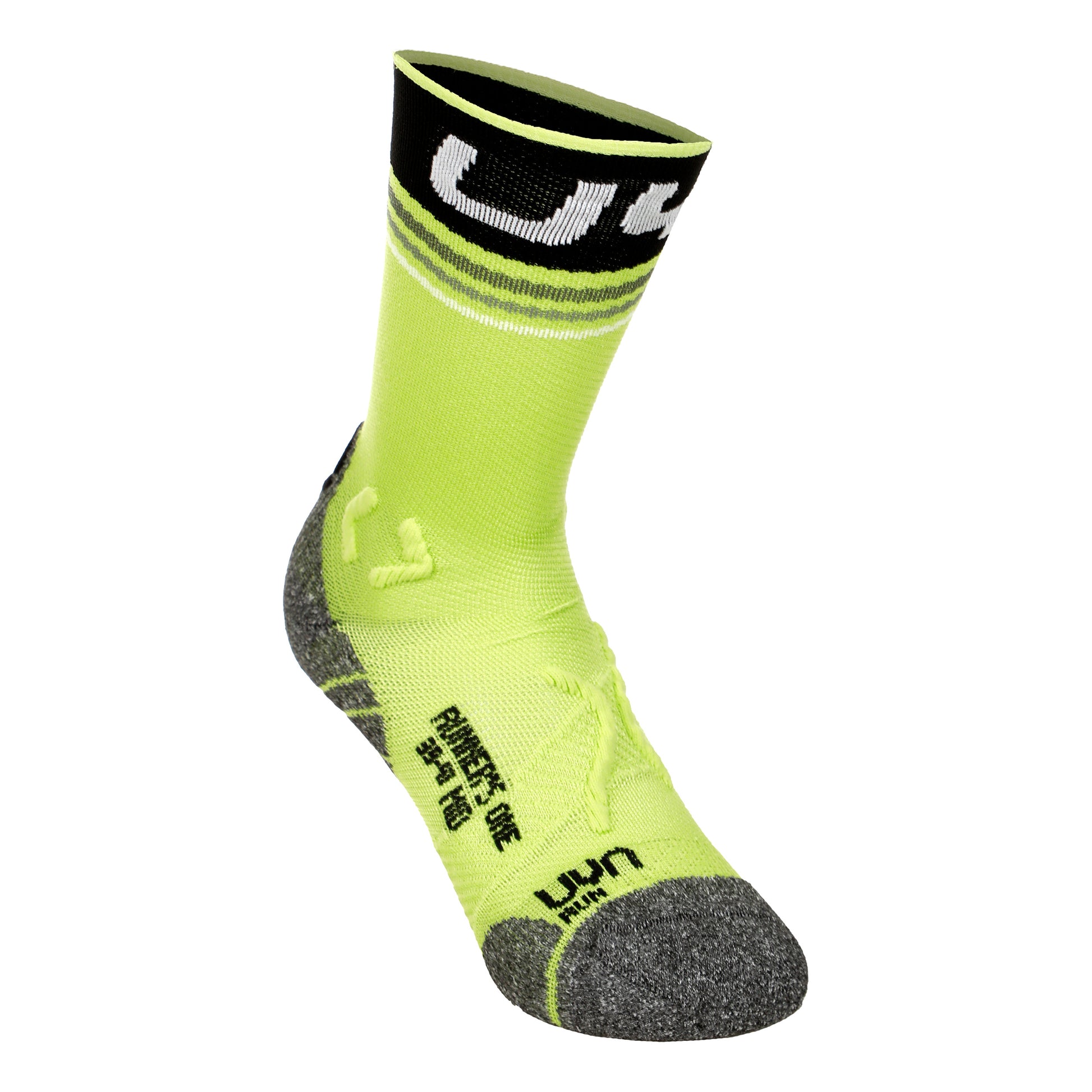 UYN Runner's Mid One Laufsocken Herren-Grün,Schwarz