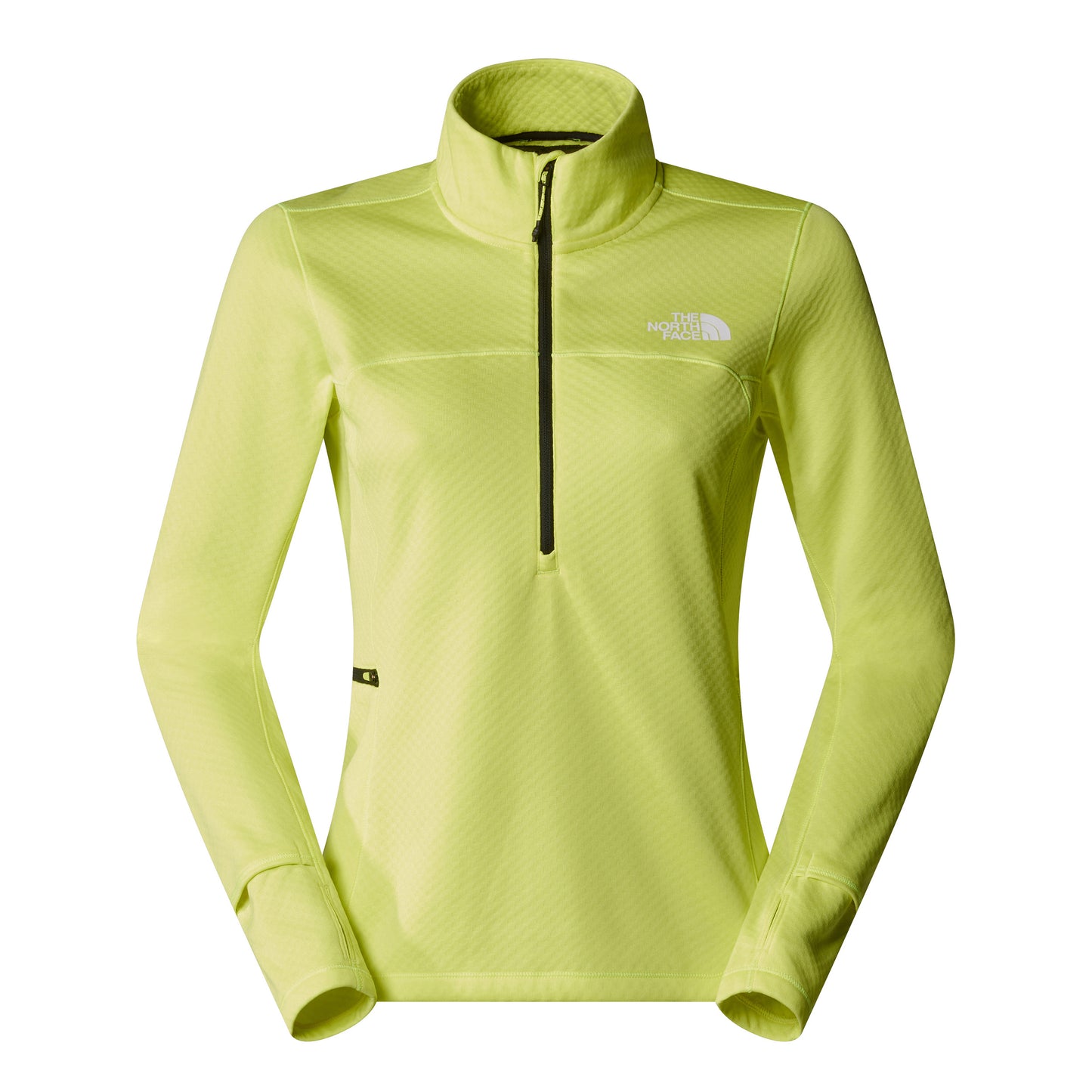 The North Face Winter Warm Pro 1/4 Zip Running Shirt Women-Neon Yellow