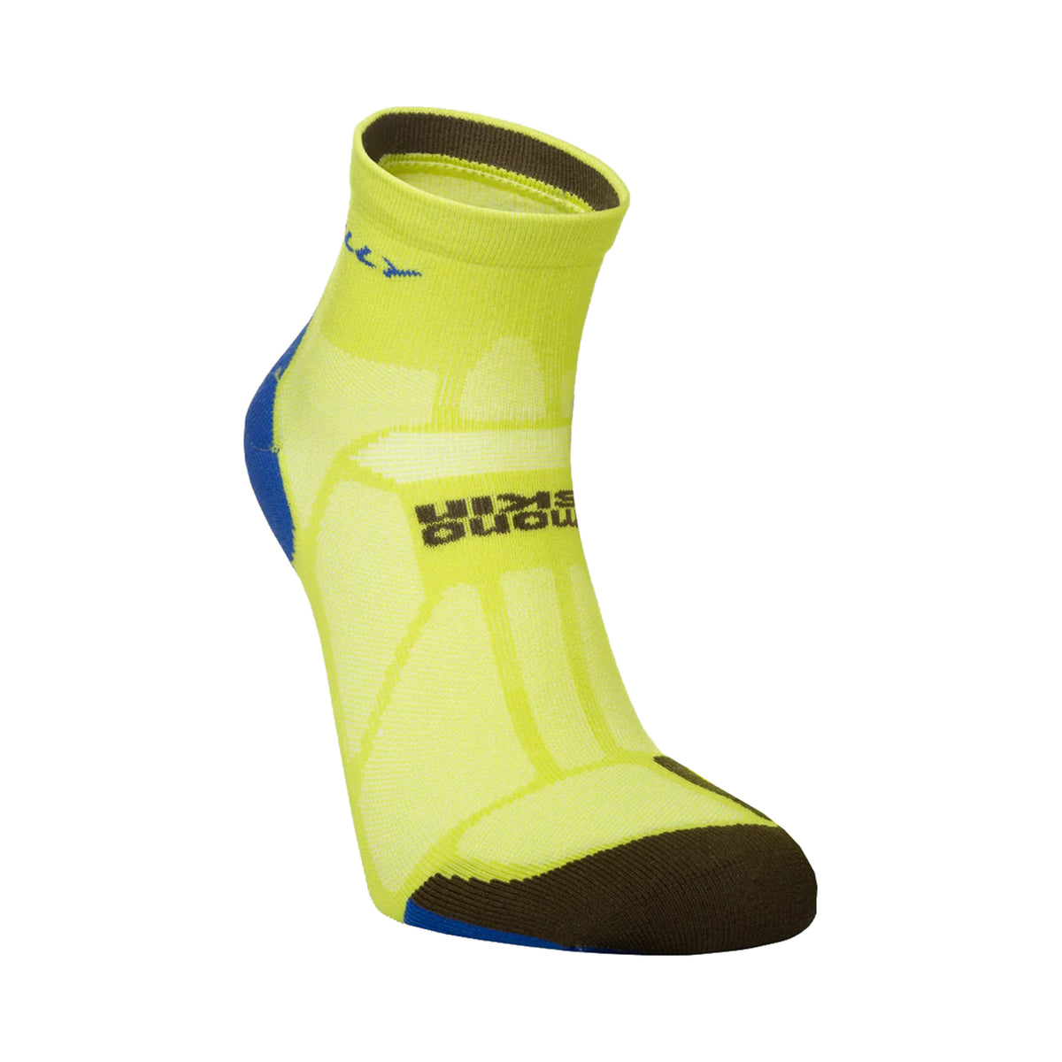 Hilly Marathon Fresh Anklet Minimum Cushioning Running socks Unisex - yellow, blue