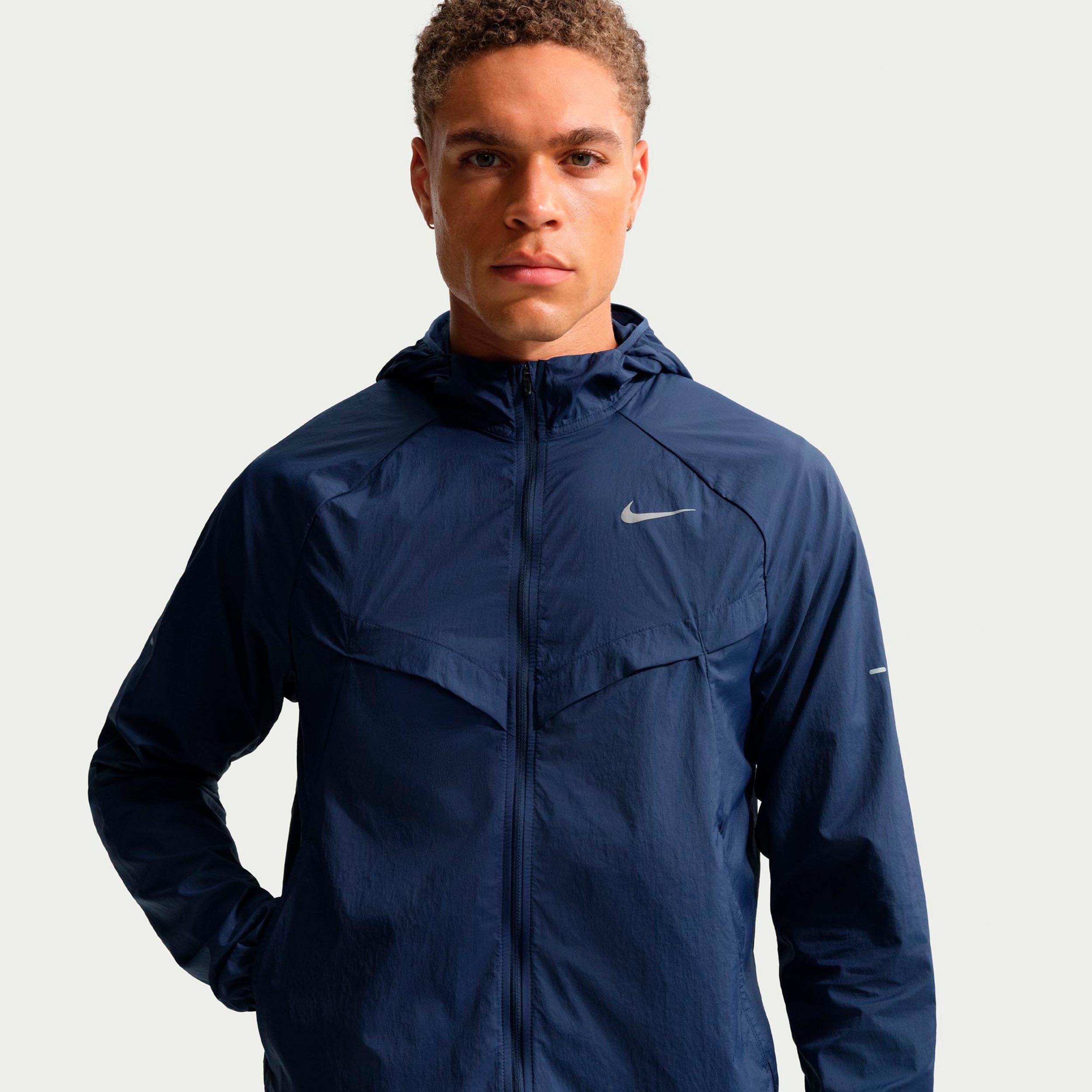 Nike Stride Running jacket Men - dark blue, silver