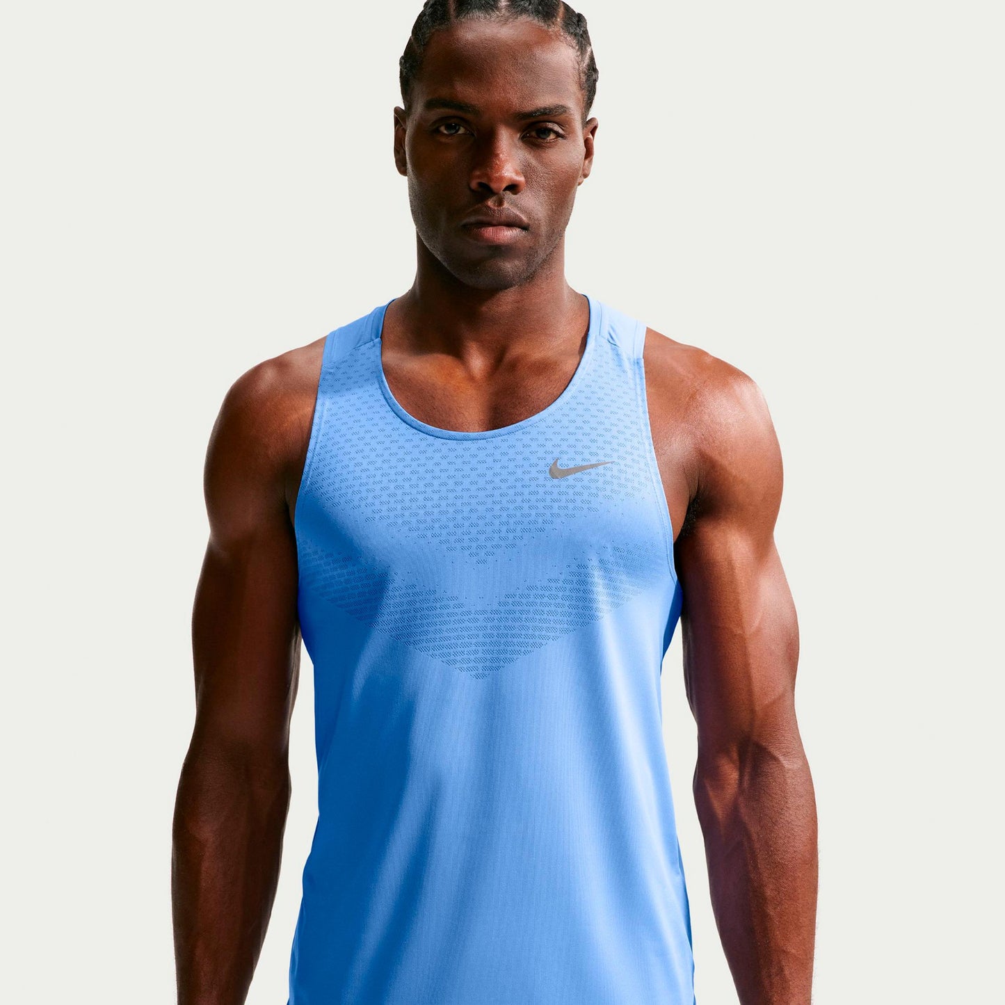 Nike Stride Running shirt Men - blue, silver