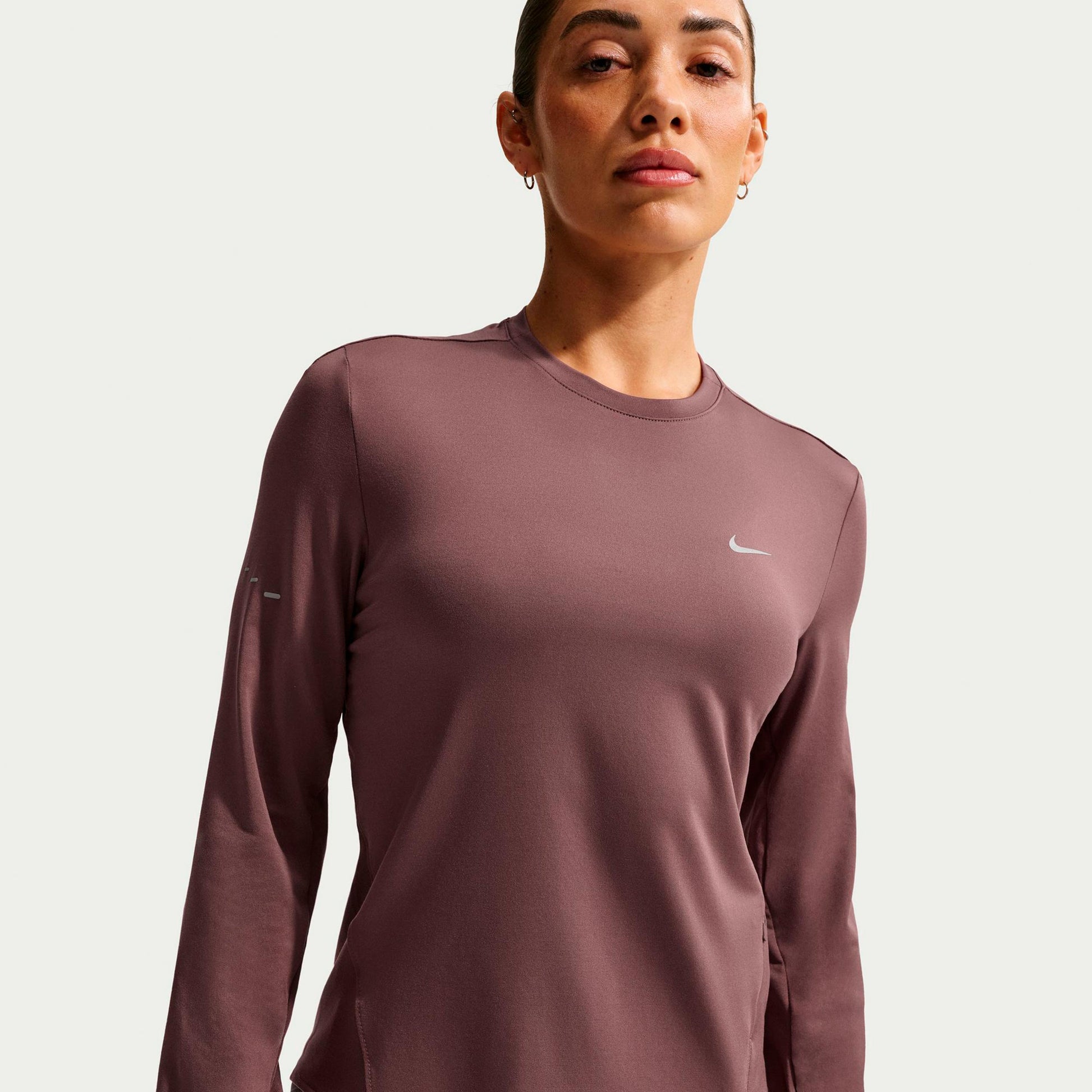Nike Swift Laufshirt Damen - mauve, silber
