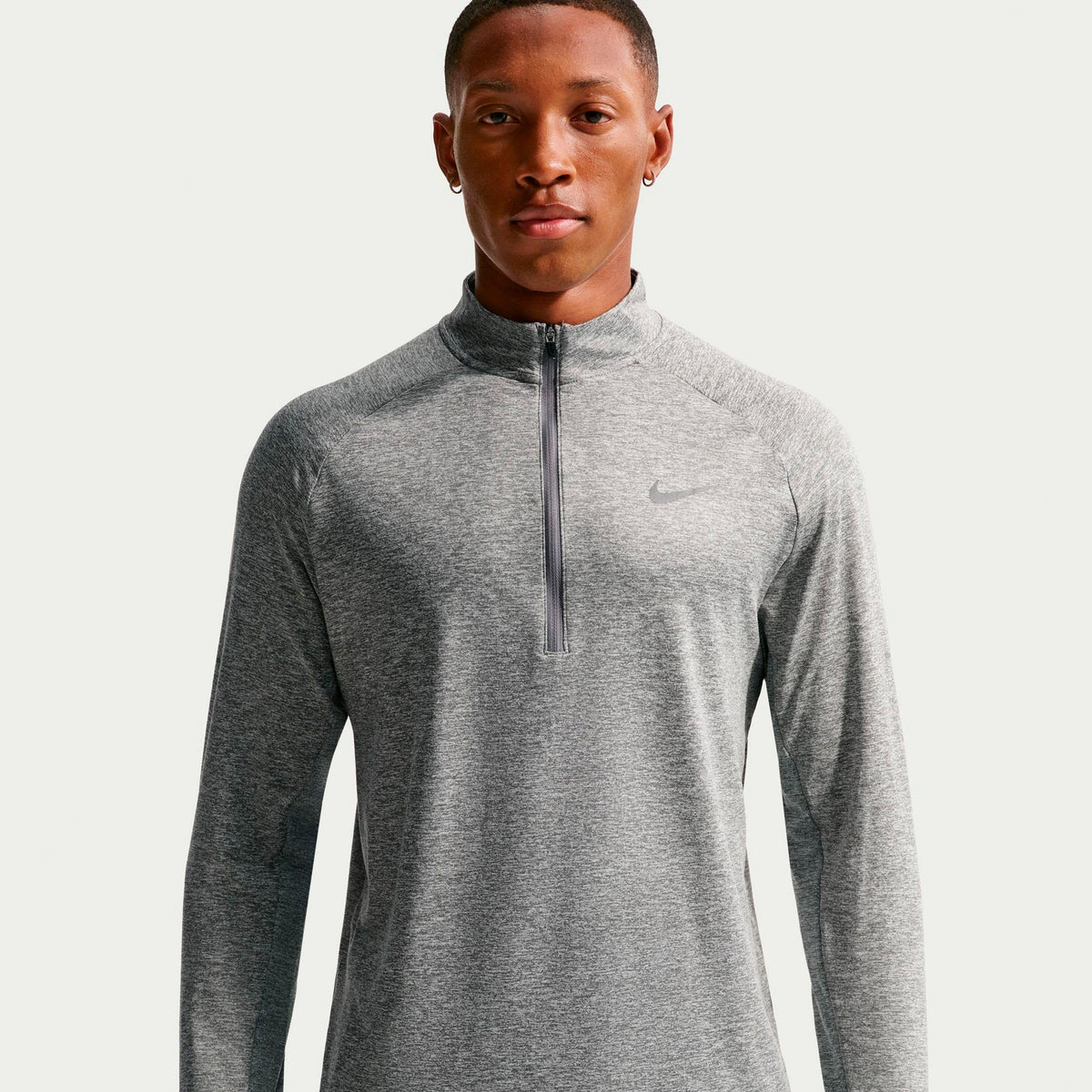 Nike Stride Half-Zip  Laufshirt Herren - grau, silber