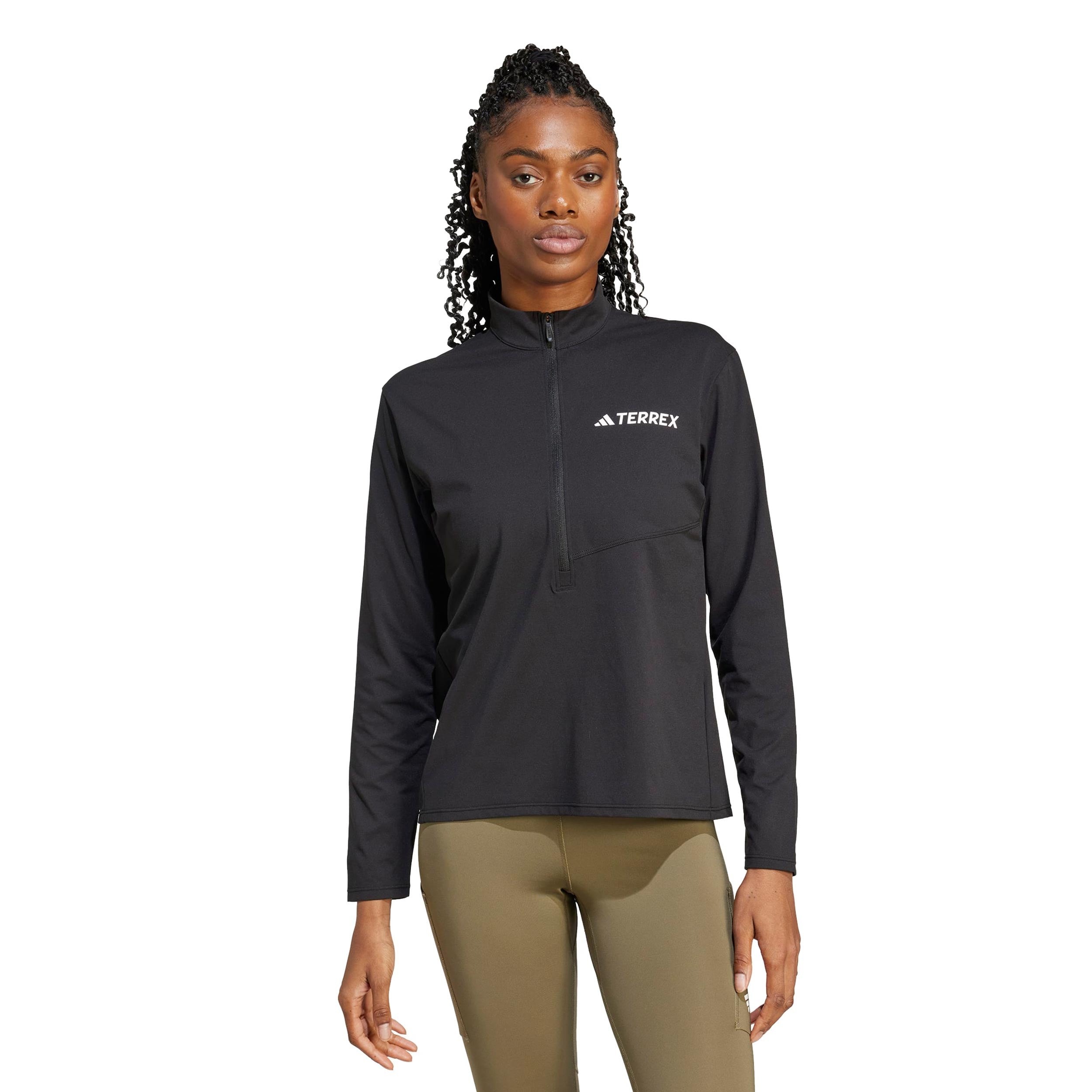 adidas Terrex MT Half-Zip  Laufshirt Damen-schwarz