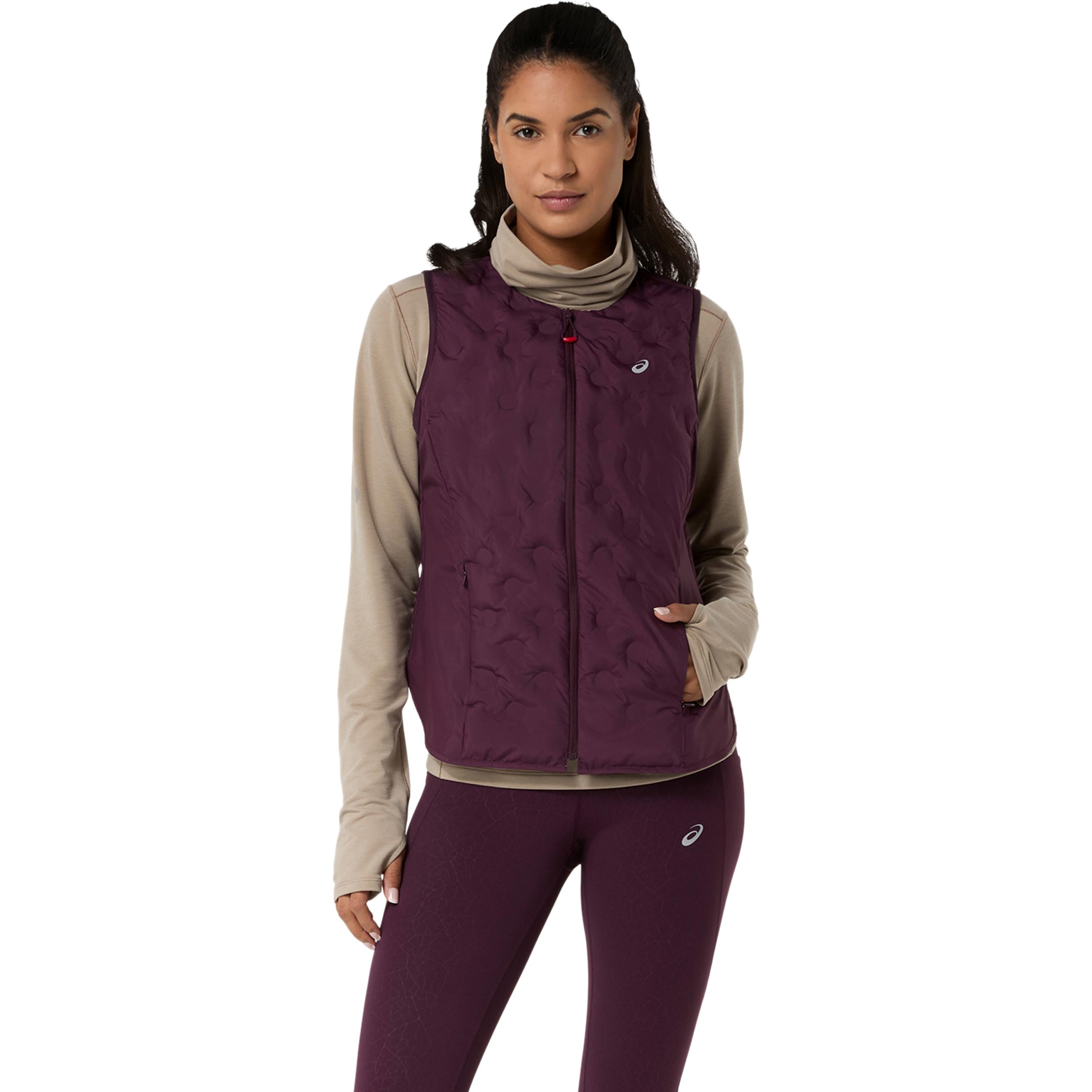 ASICS Nagino Padded  Running vests Women - wine red