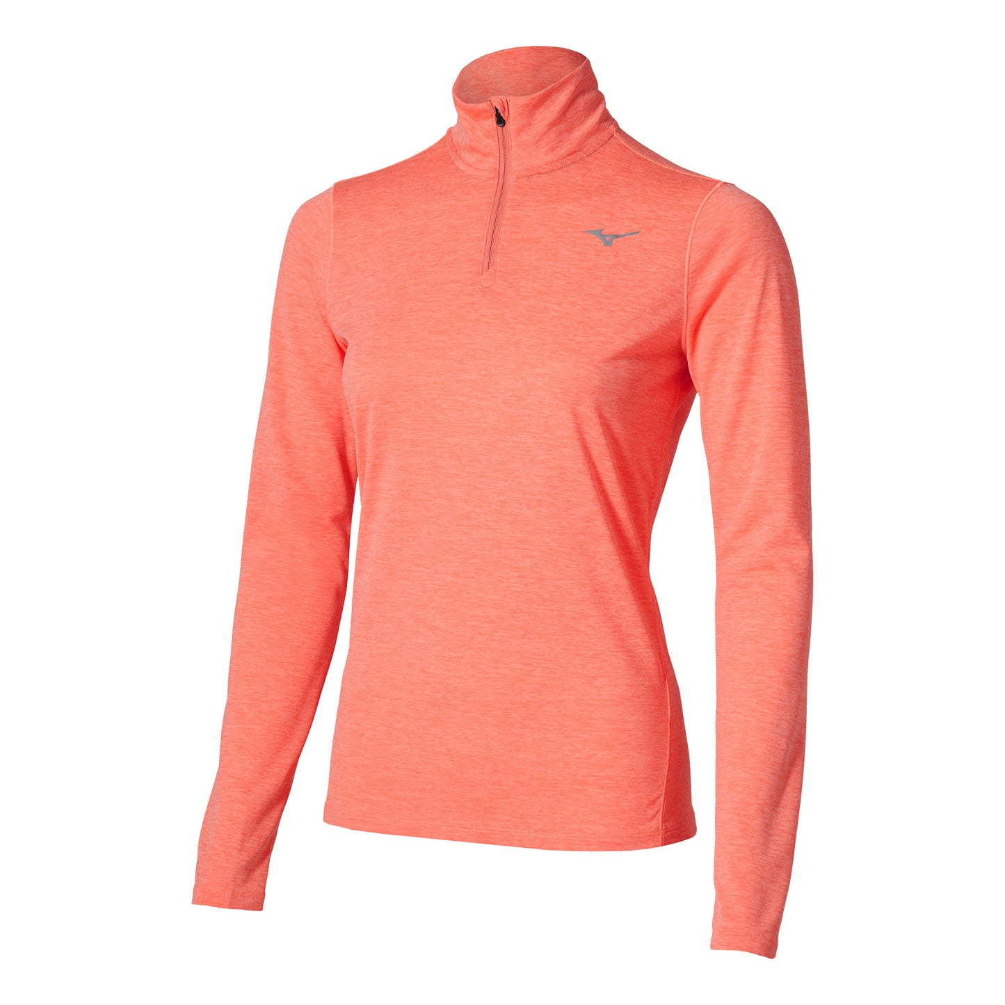Mizuno Core Impulse Half Zip  Laufshirt Damen - koralle