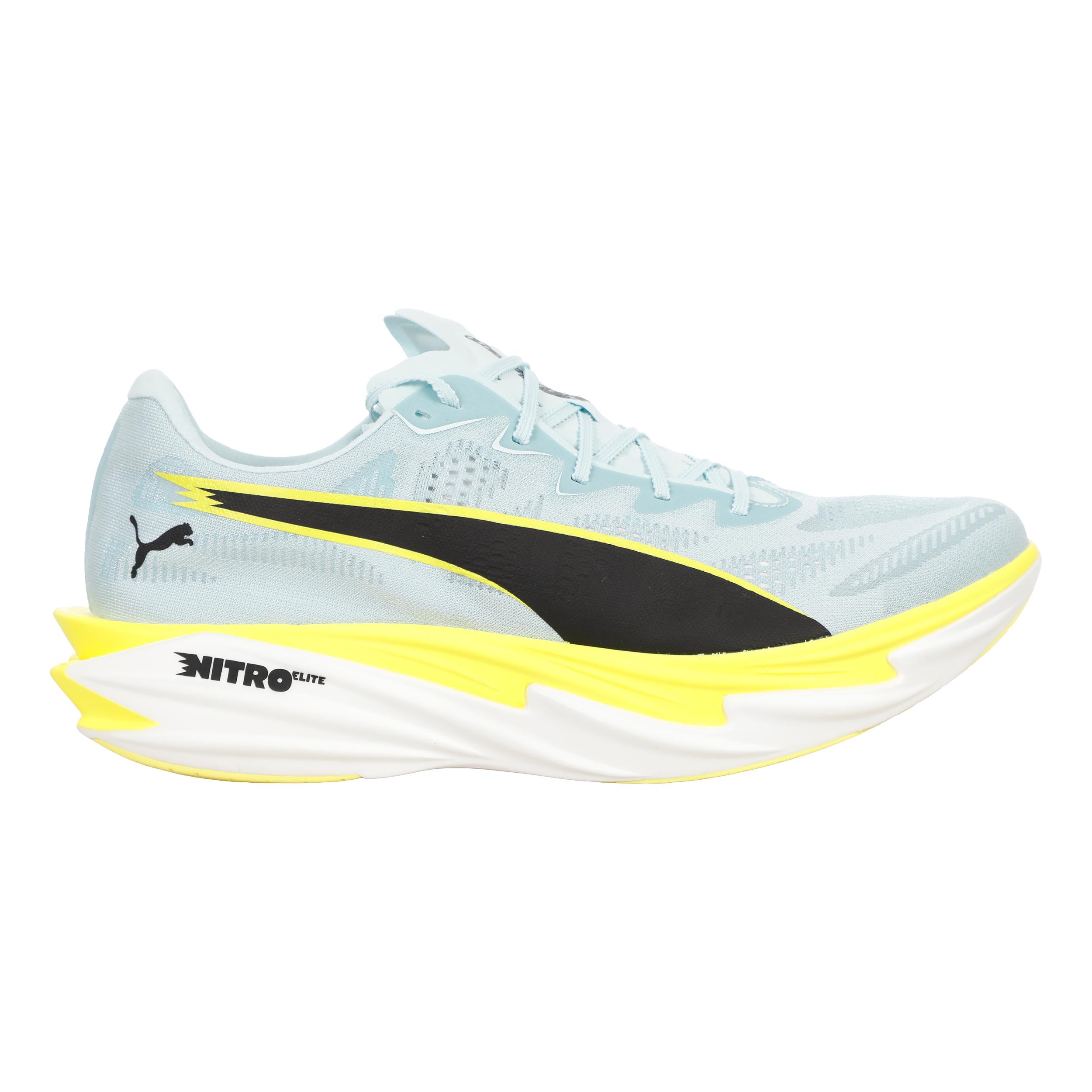 Puma Deviate Nitro Elite 4 Competition running shoe Men-light blue, lime