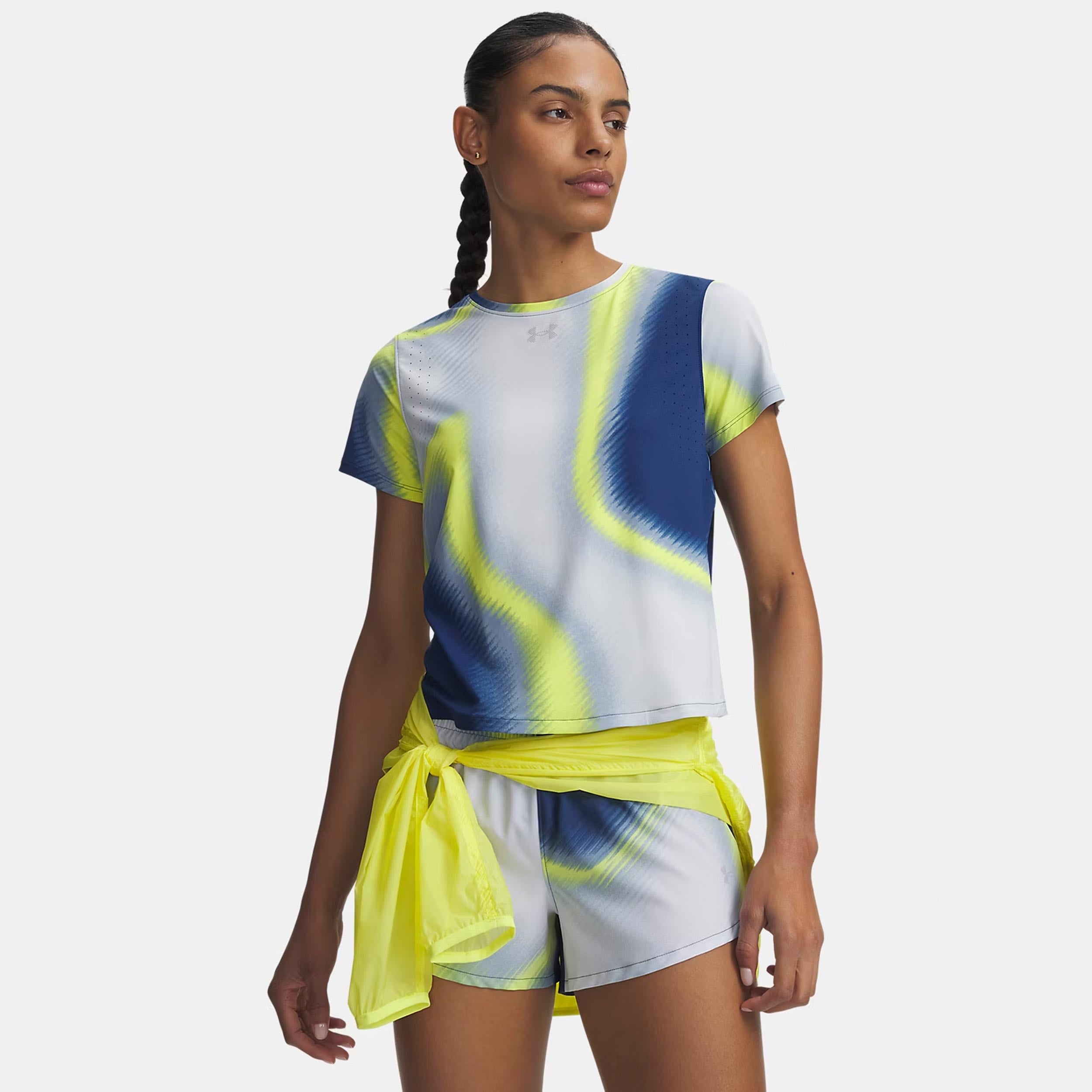Under Armour Velociti Pro Print  Laufshirt Damen - blau, mehrfarbig